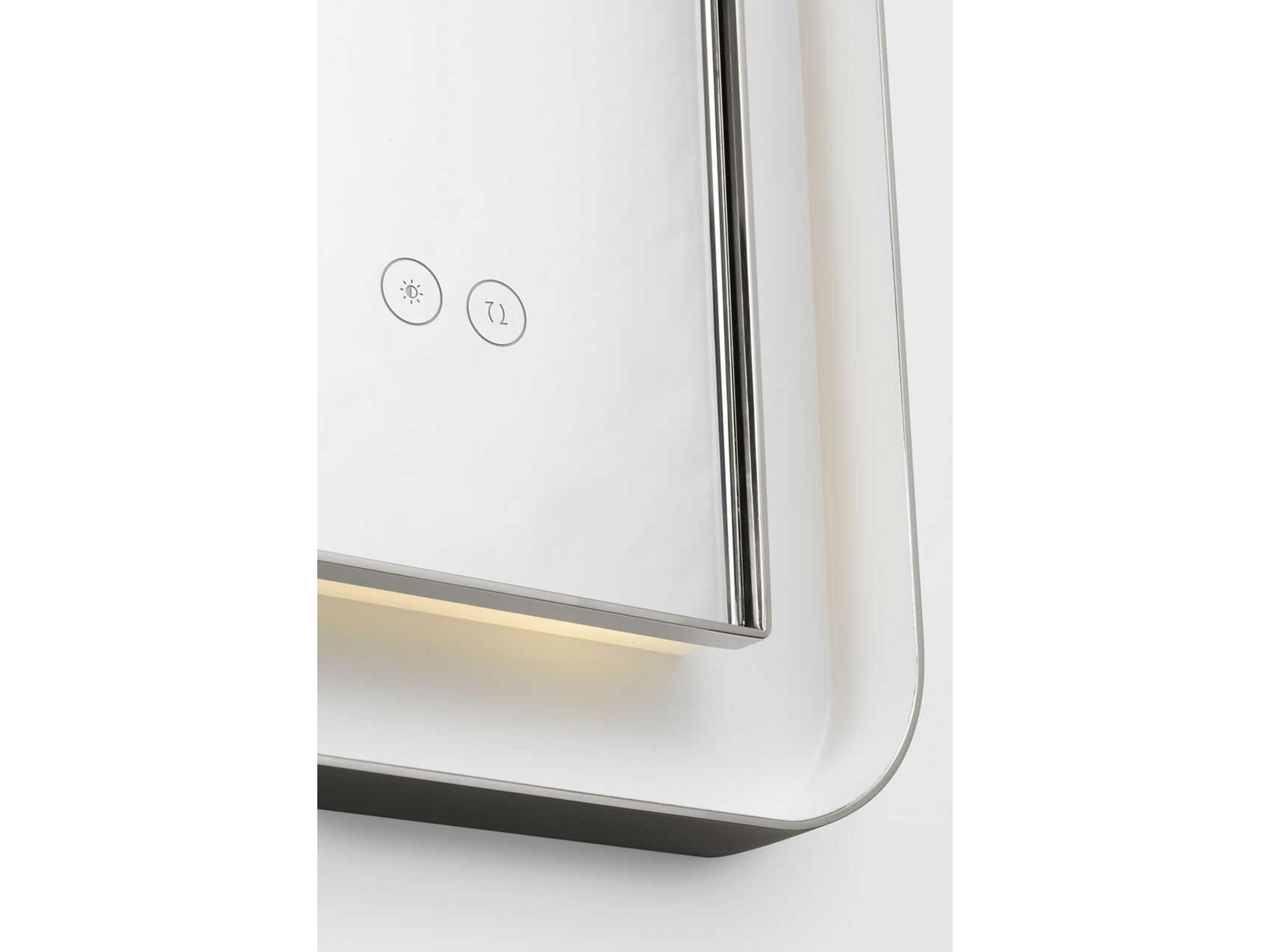 Visual Comfort Studio Chopin Polished Nickel Rectangular Wall Mirror