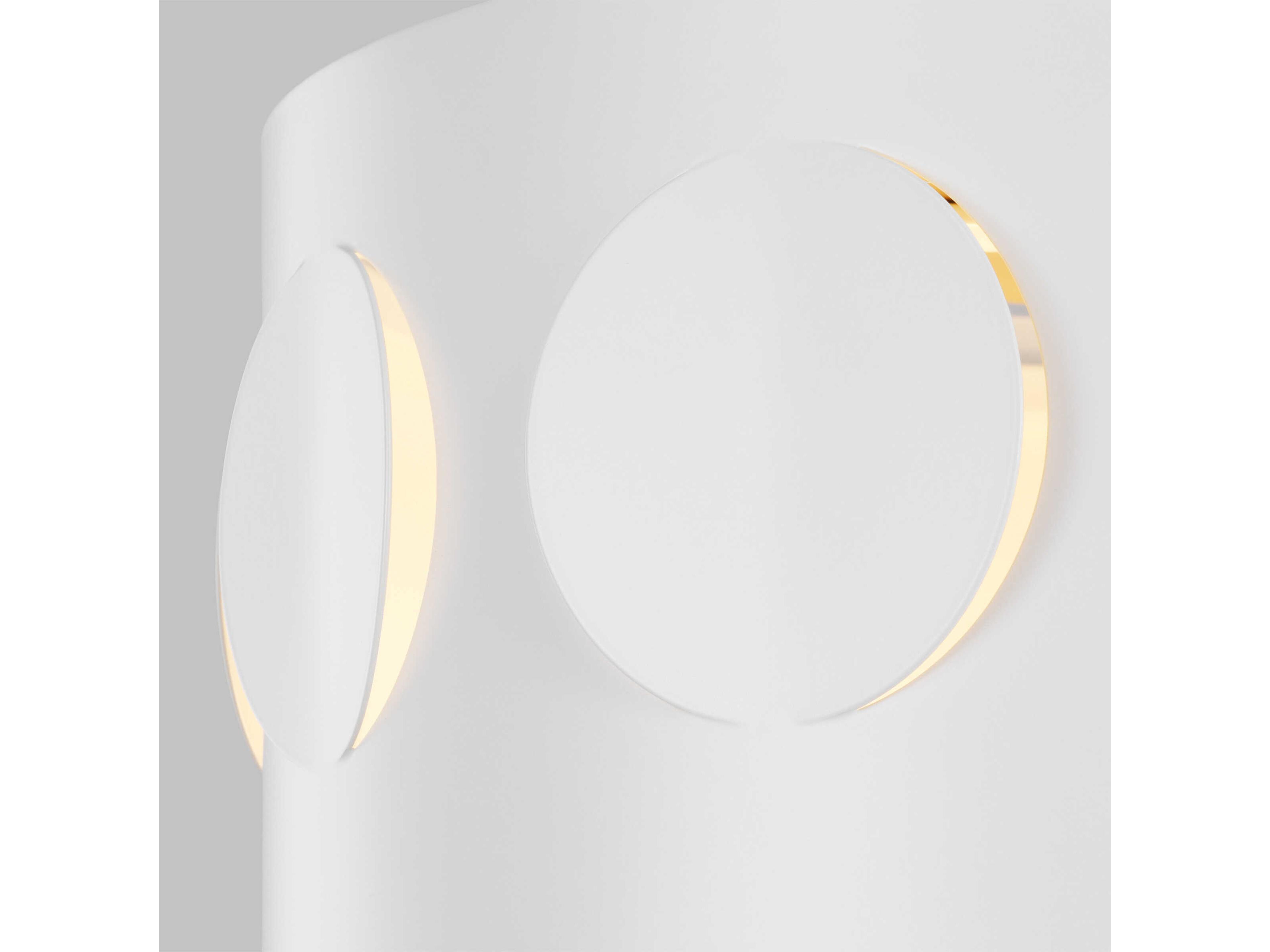 Visual Comfort Studio Dottie 3-Light Burnished Brass White Drum Pendant
