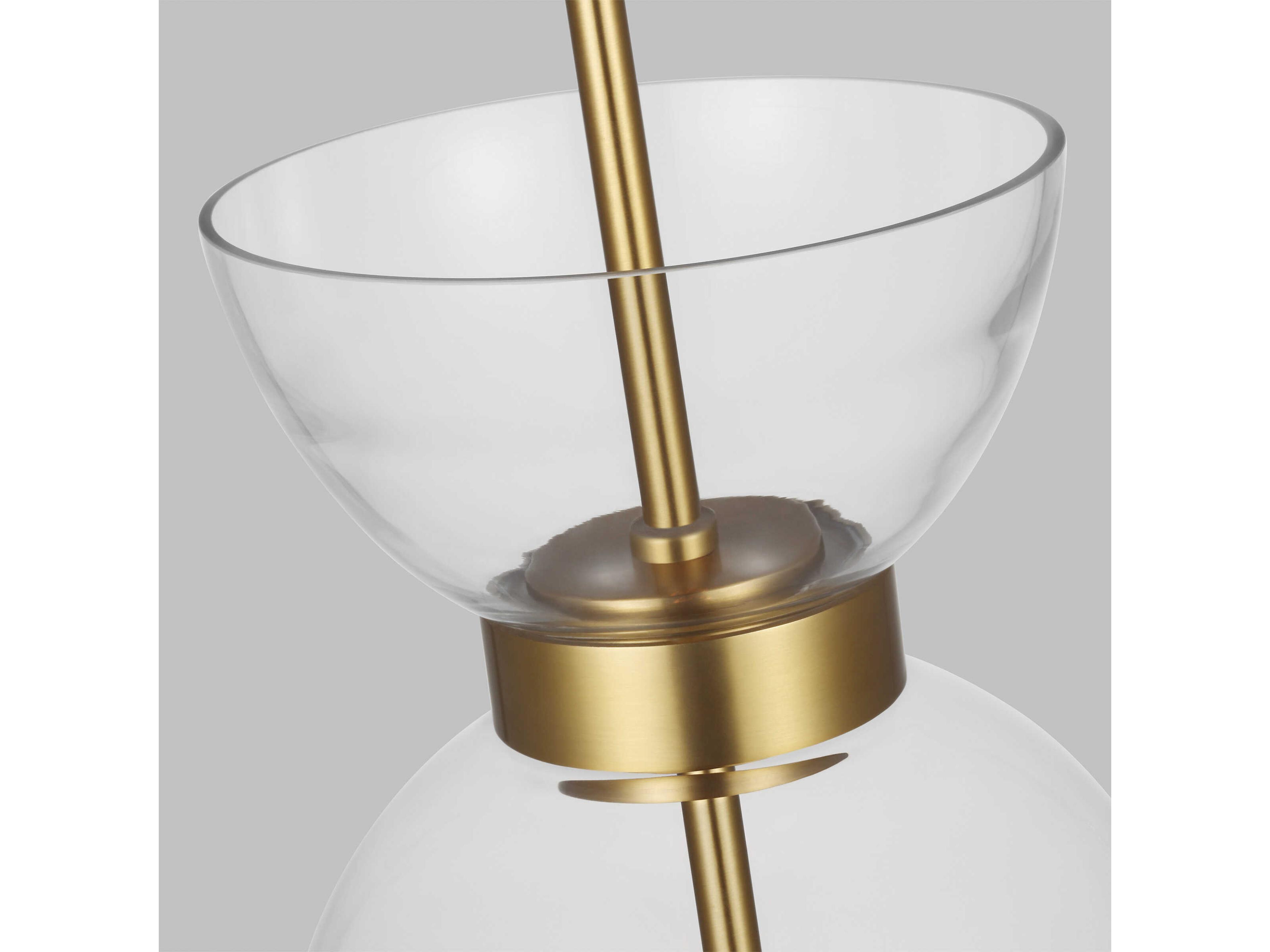 Visual Comfort Studio Londyn 1-Light Burnished Brass Bell Mini Pendant
