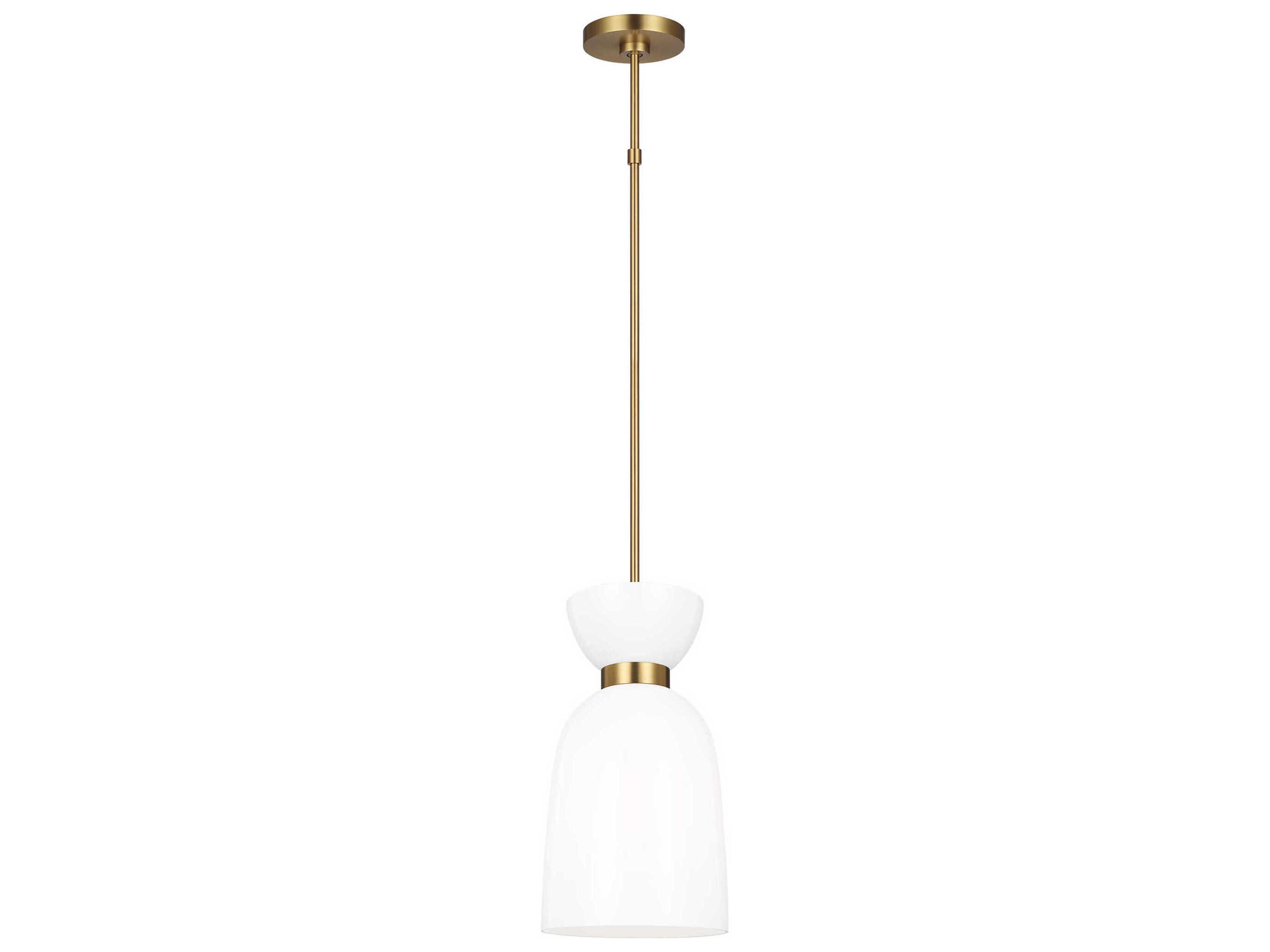Visual Comfort Studio Londyn 1-Light Burnished Brass Bell Mini Pendant