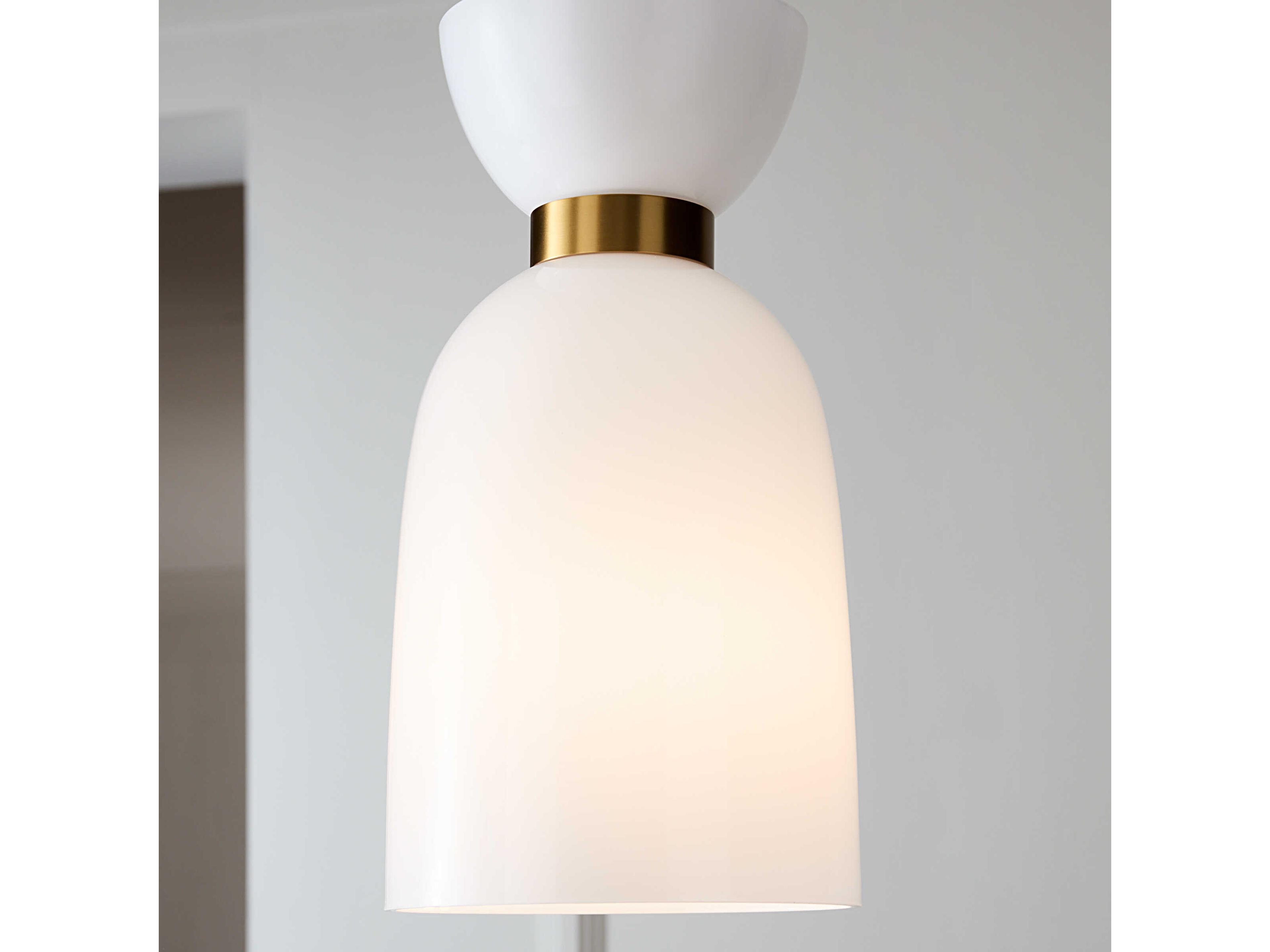 Visual Comfort Studio Londyn 1-Light Burnished Brass Bell Mini Pendant