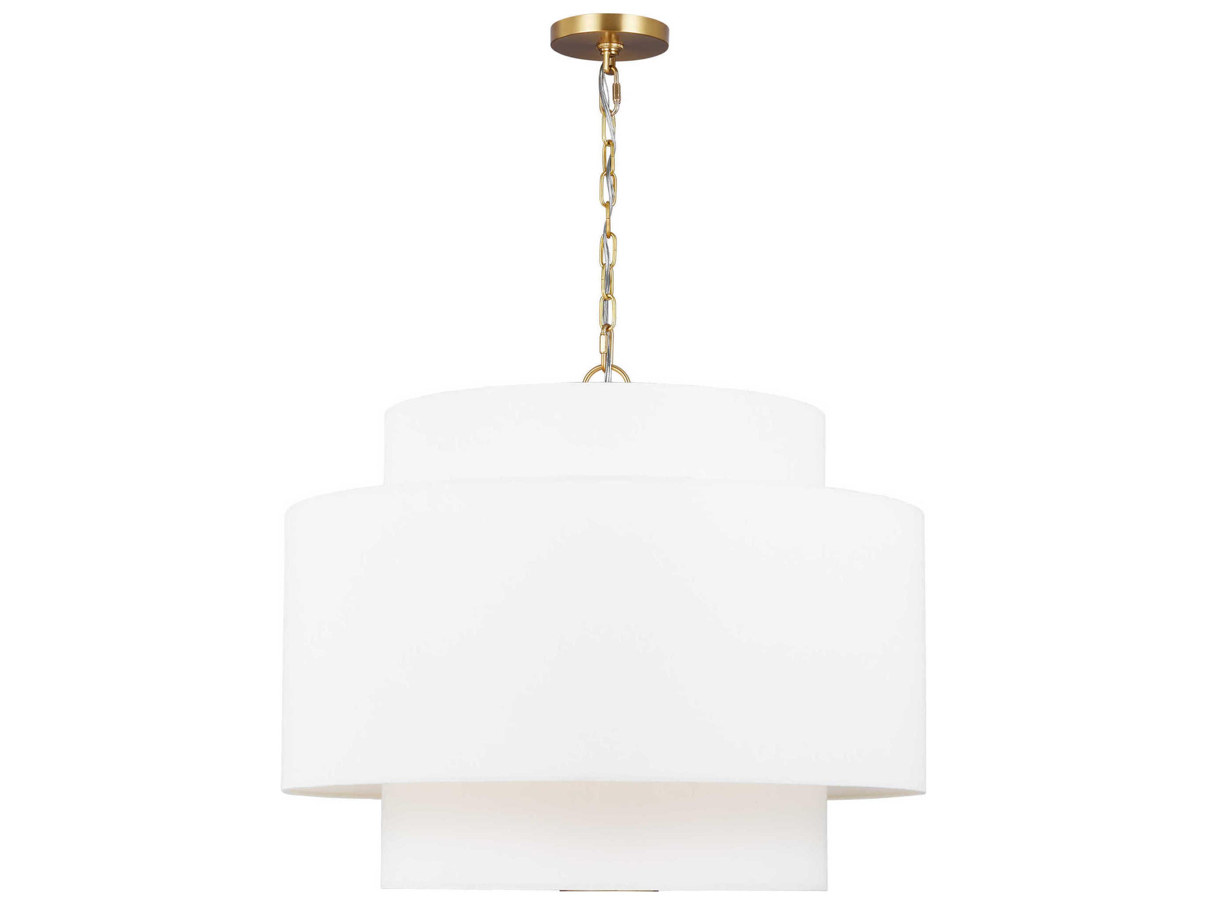 Sawyer Burnished Brass 3-Light Pendant Light