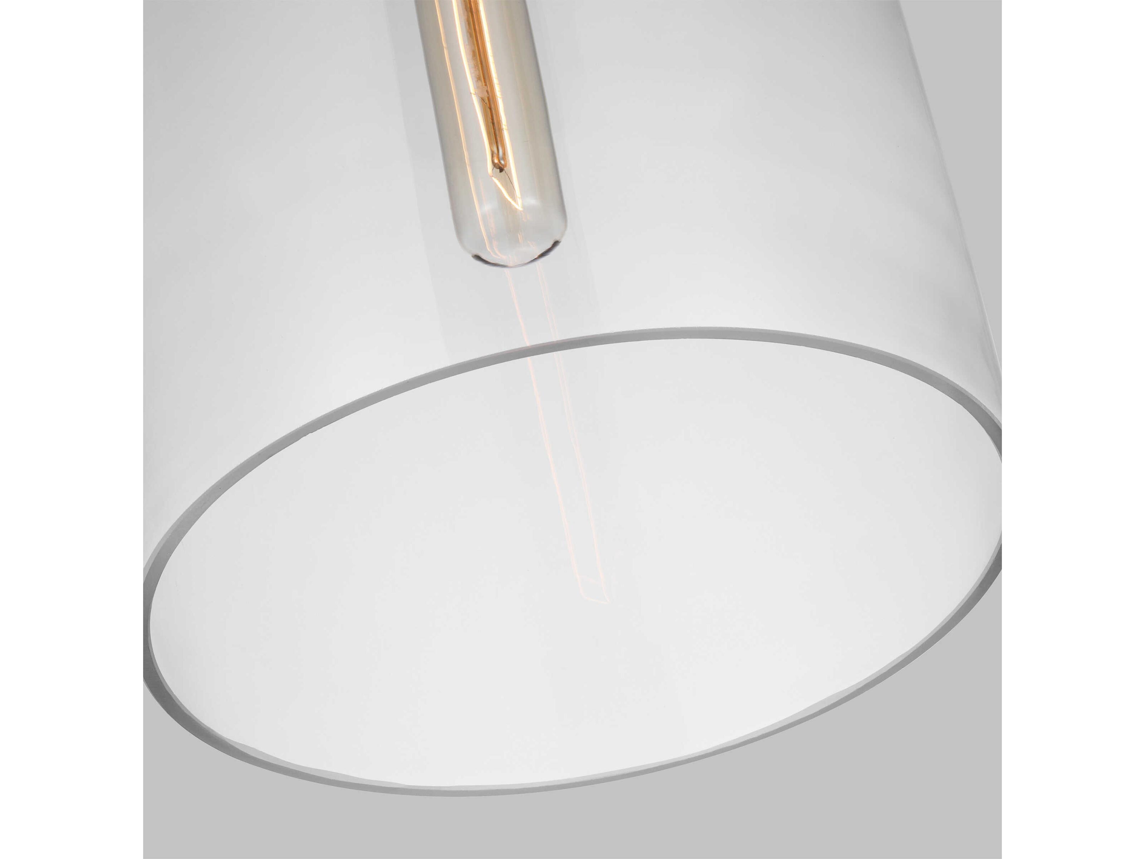 Visual Comfort Studio Monroe 1-Light Burnished Brass Cylinder Mini Pendant