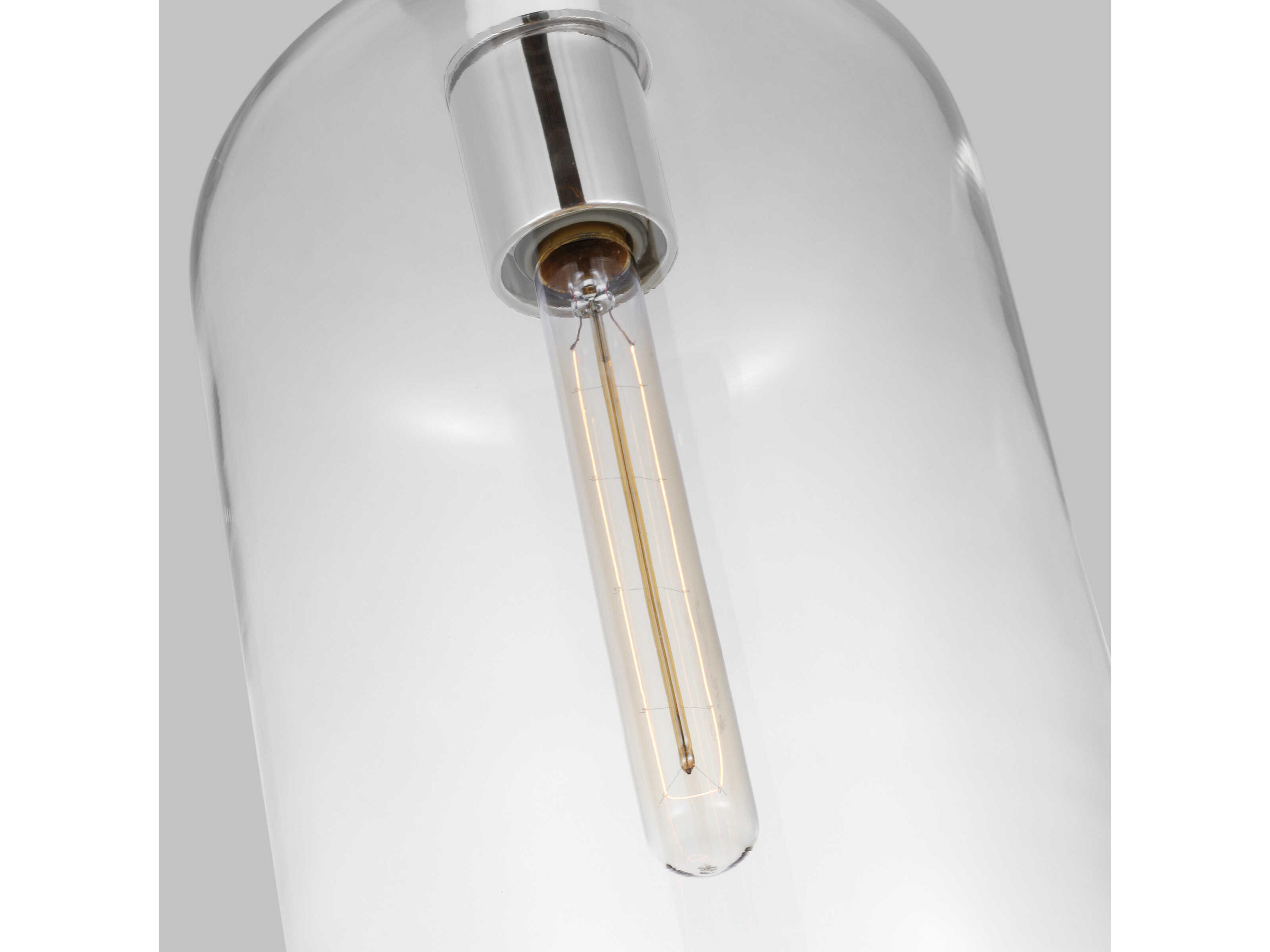 Visual Comfort Studio Monroe 1-Light Polished Nickel Cylinder Mini Pendant