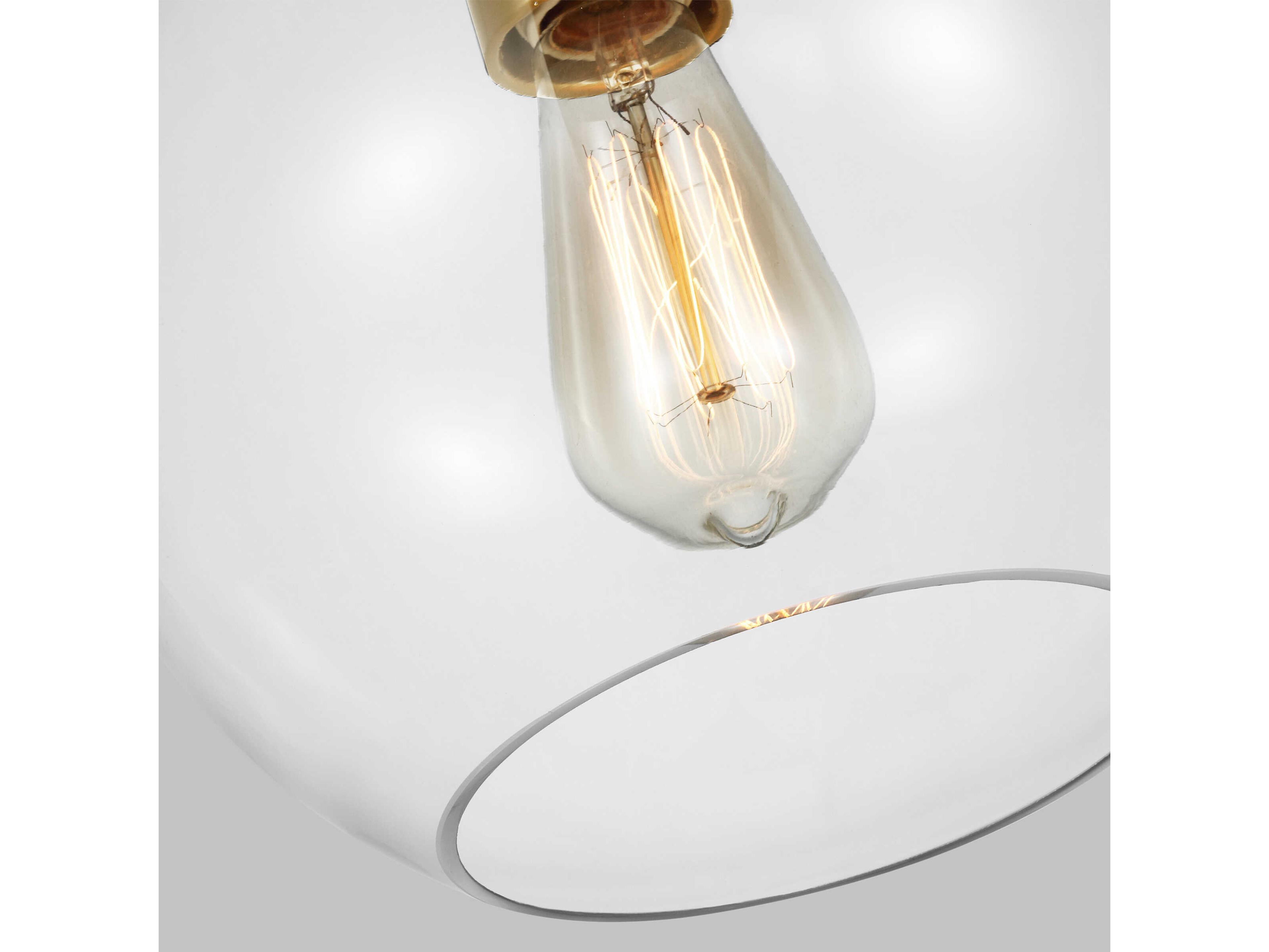 Visual Comfort Studio Monroe 1-Light Burnished Brass Globe Mini Pendant