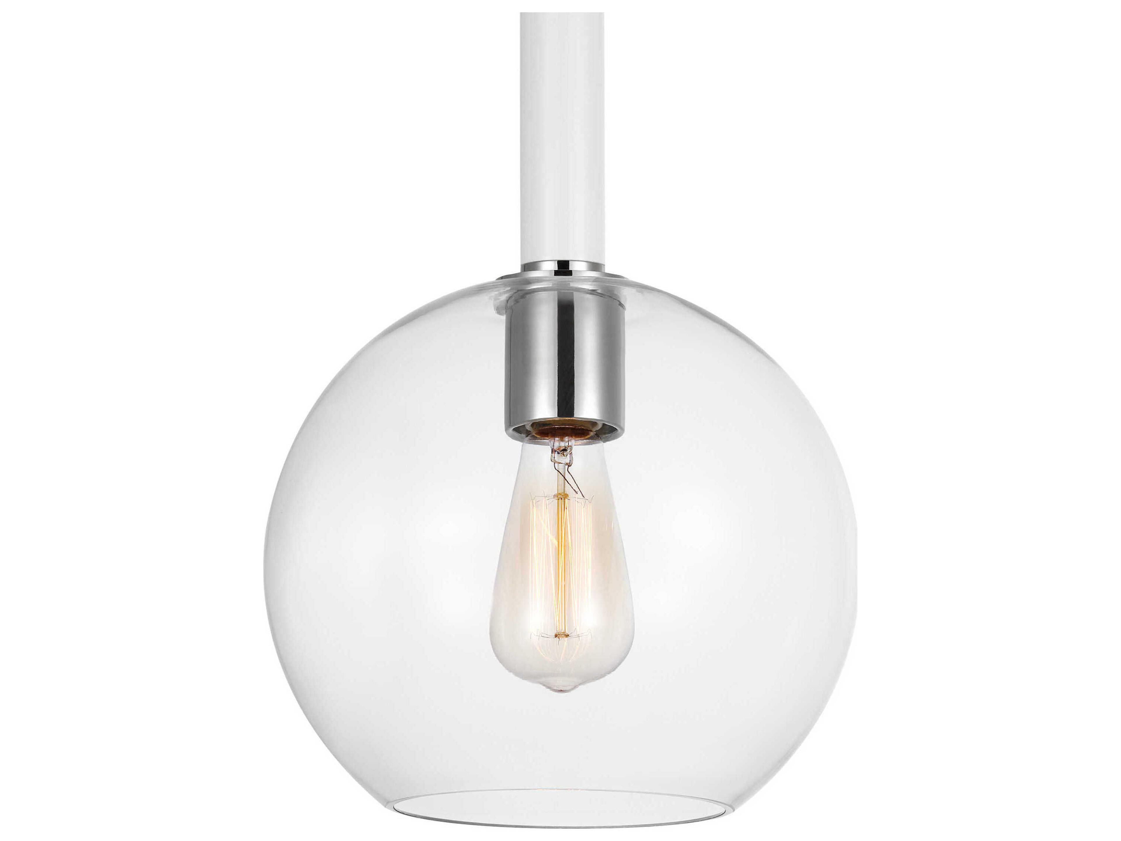 Visual Comfort Studio Monroe 1-Light Polished Nickel Globe Mini Pendant