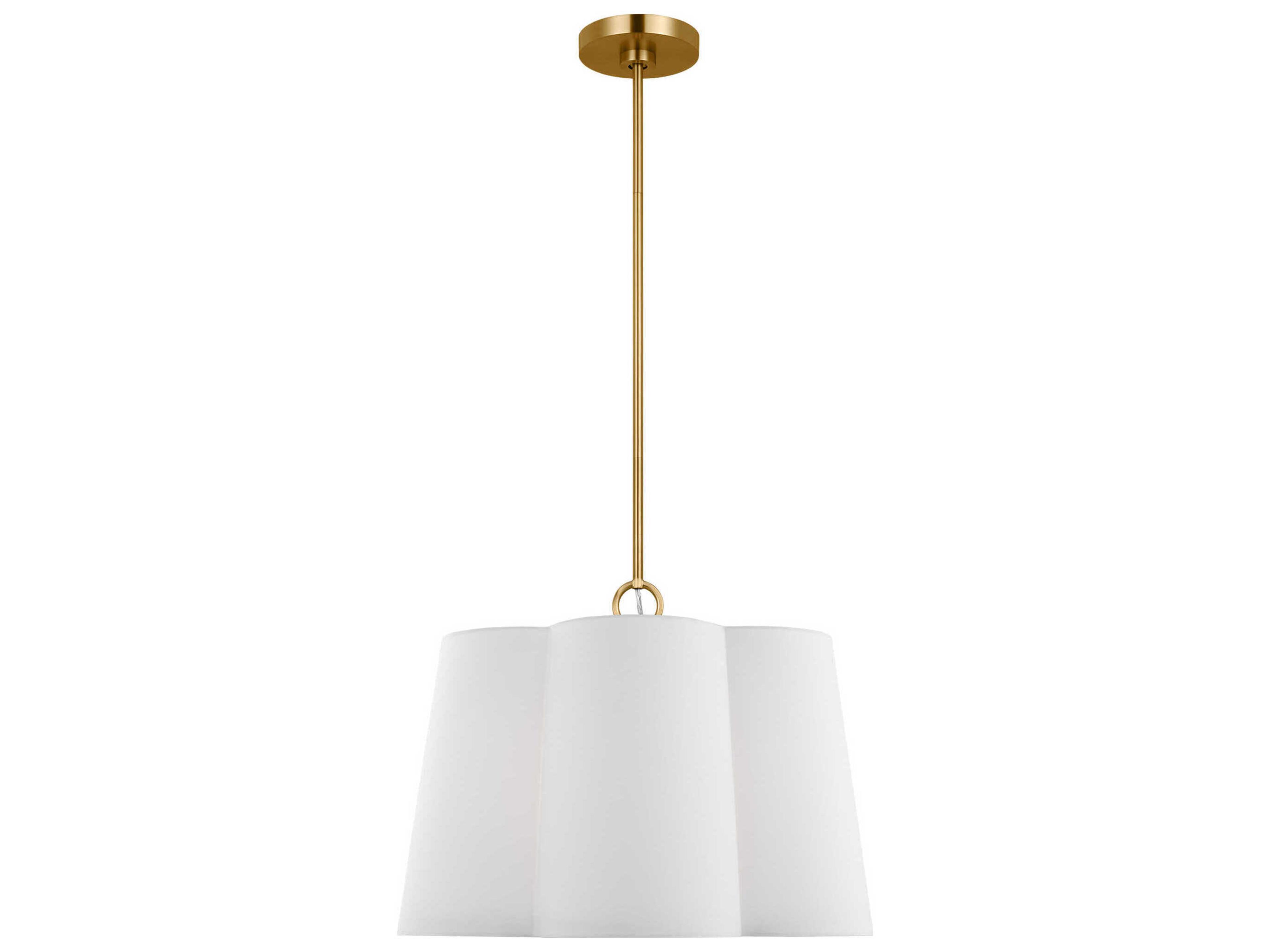 Visual Comfort Studio Bronte 3-Light Burnished Brass White Pendant