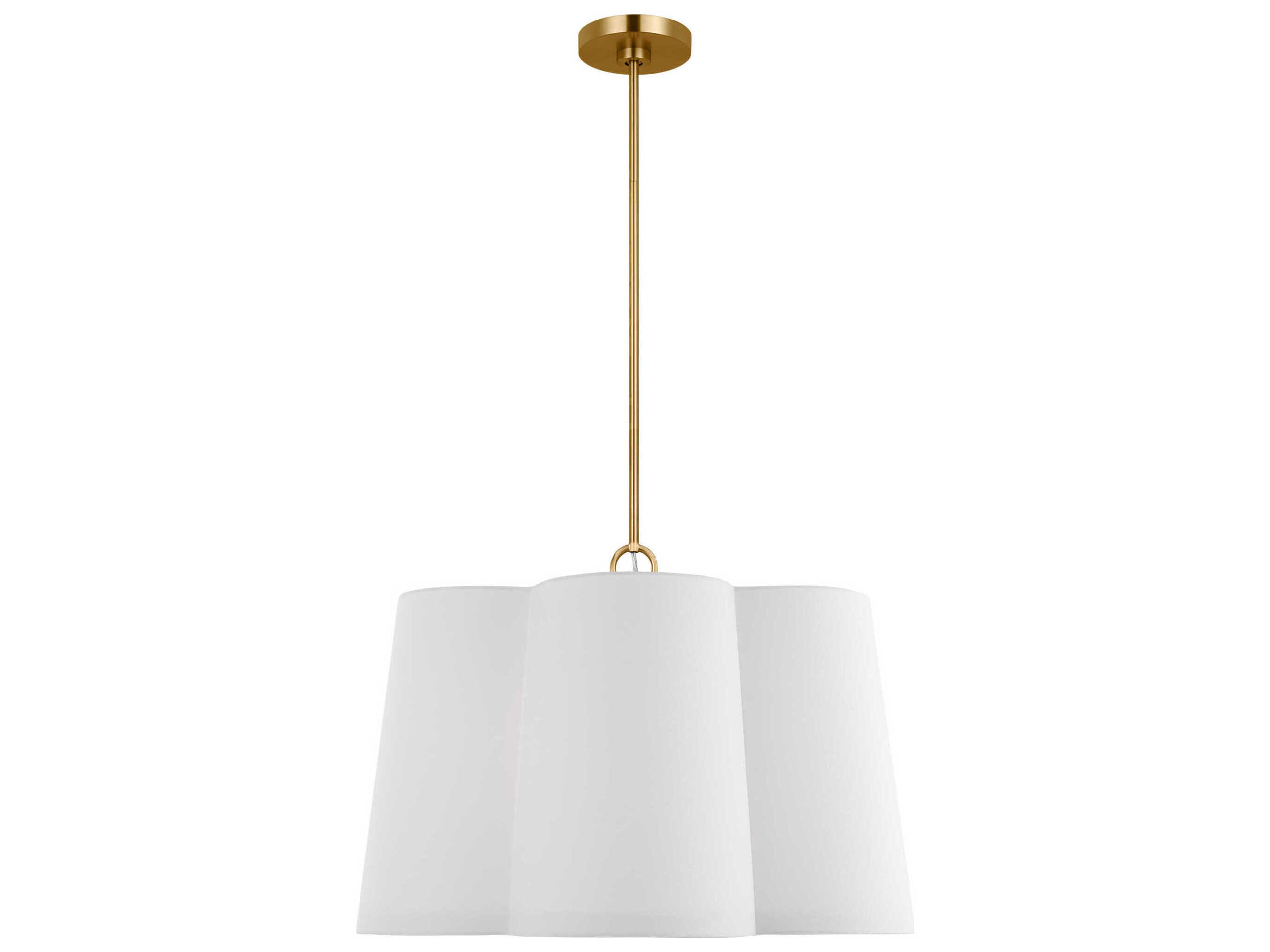 Visual Comfort Studio Bronte 4-Light Burnished Brass White Pendant