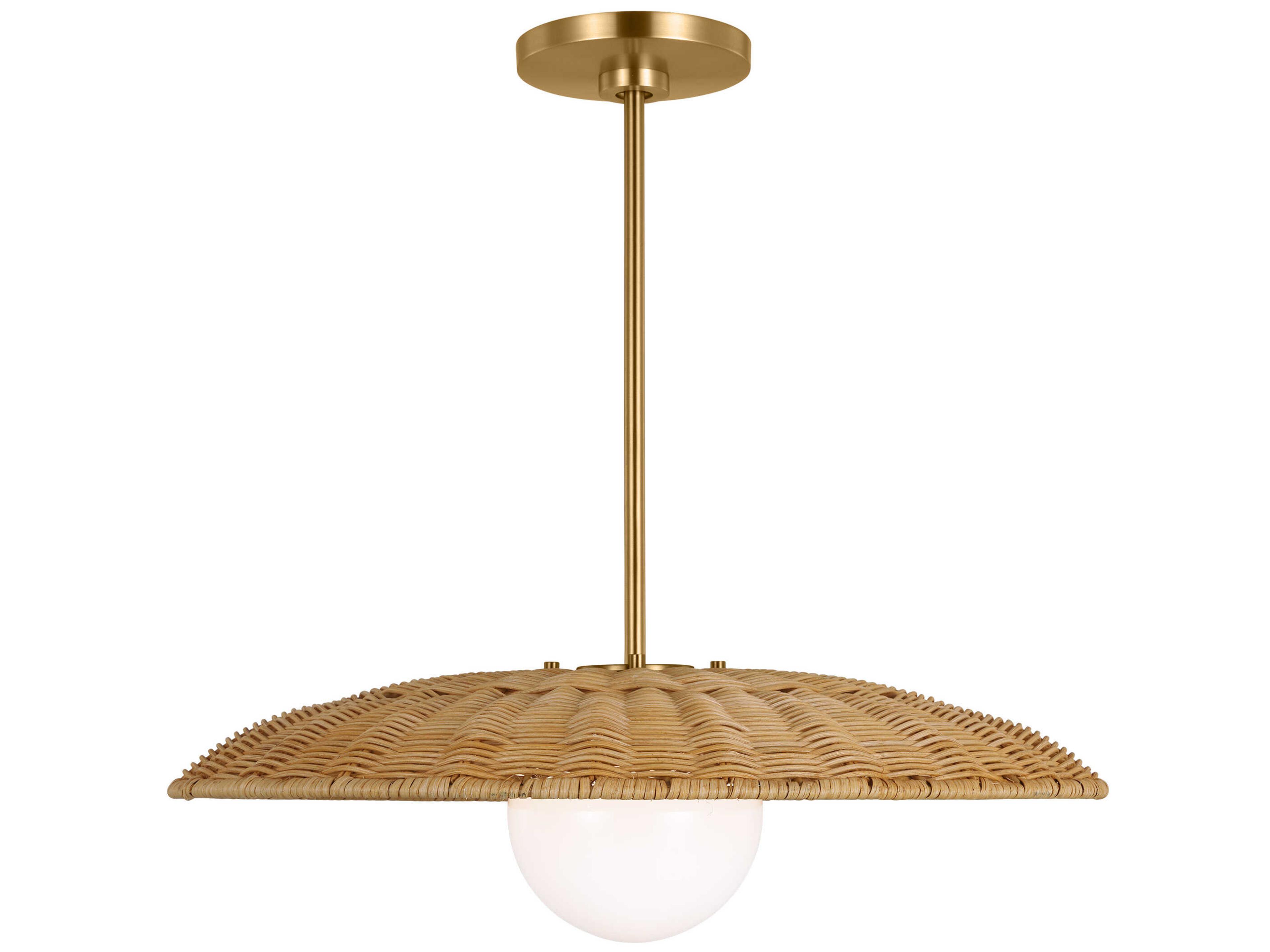 Visual Comfort Studio Mari 1-Light Burnished Brass Globe Pendant