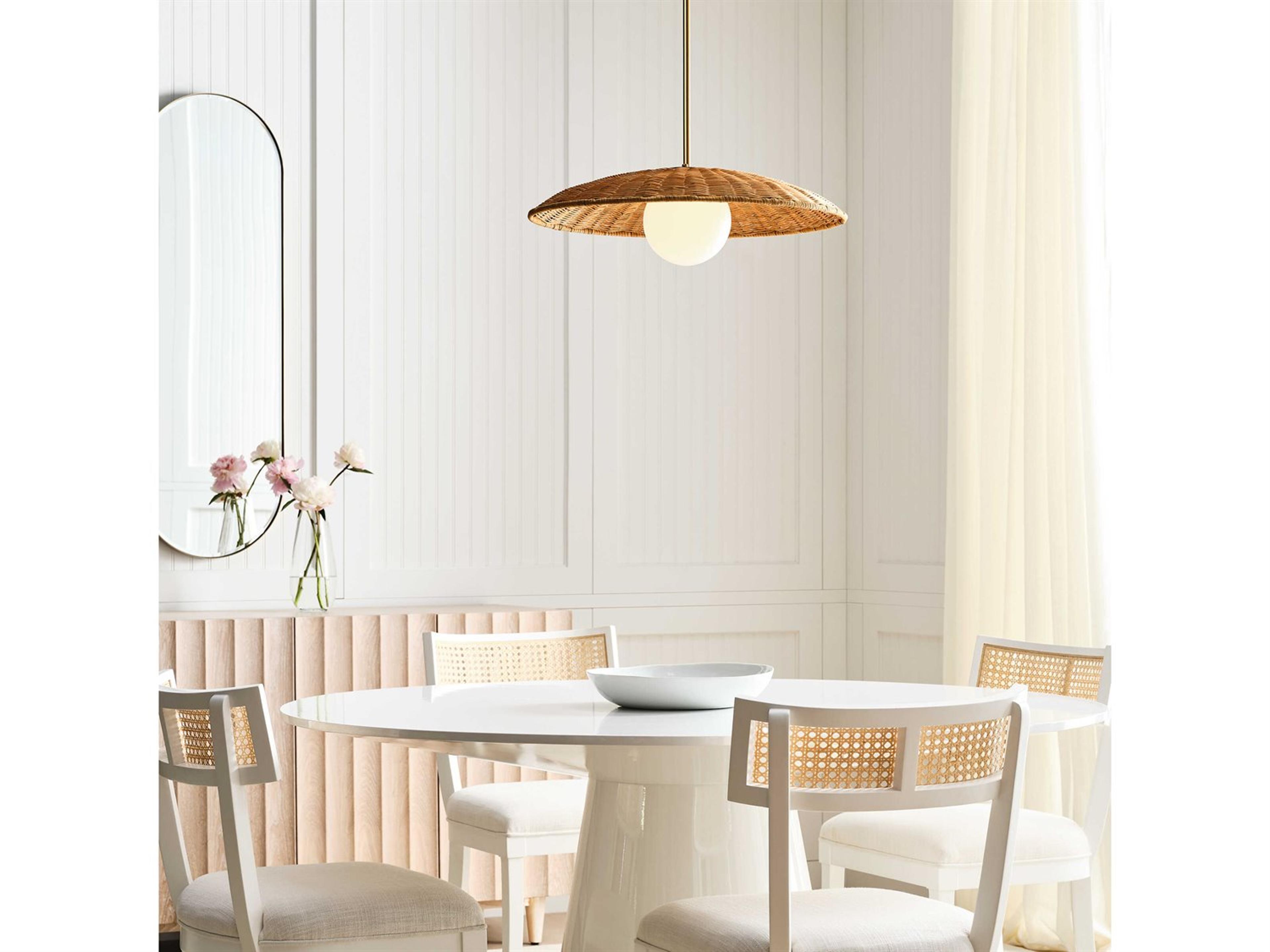 Visual Comfort Studio Mari 1-Light Burnished Brass Globe Pendant