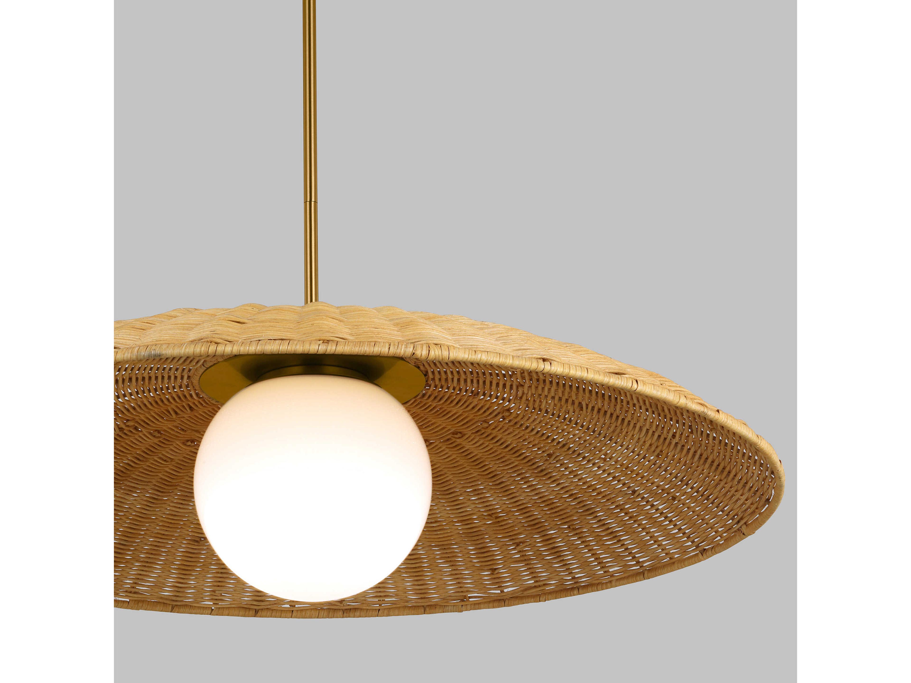 Visual Comfort Studio Mari 1-Light Burnished Brass Globe Pendant