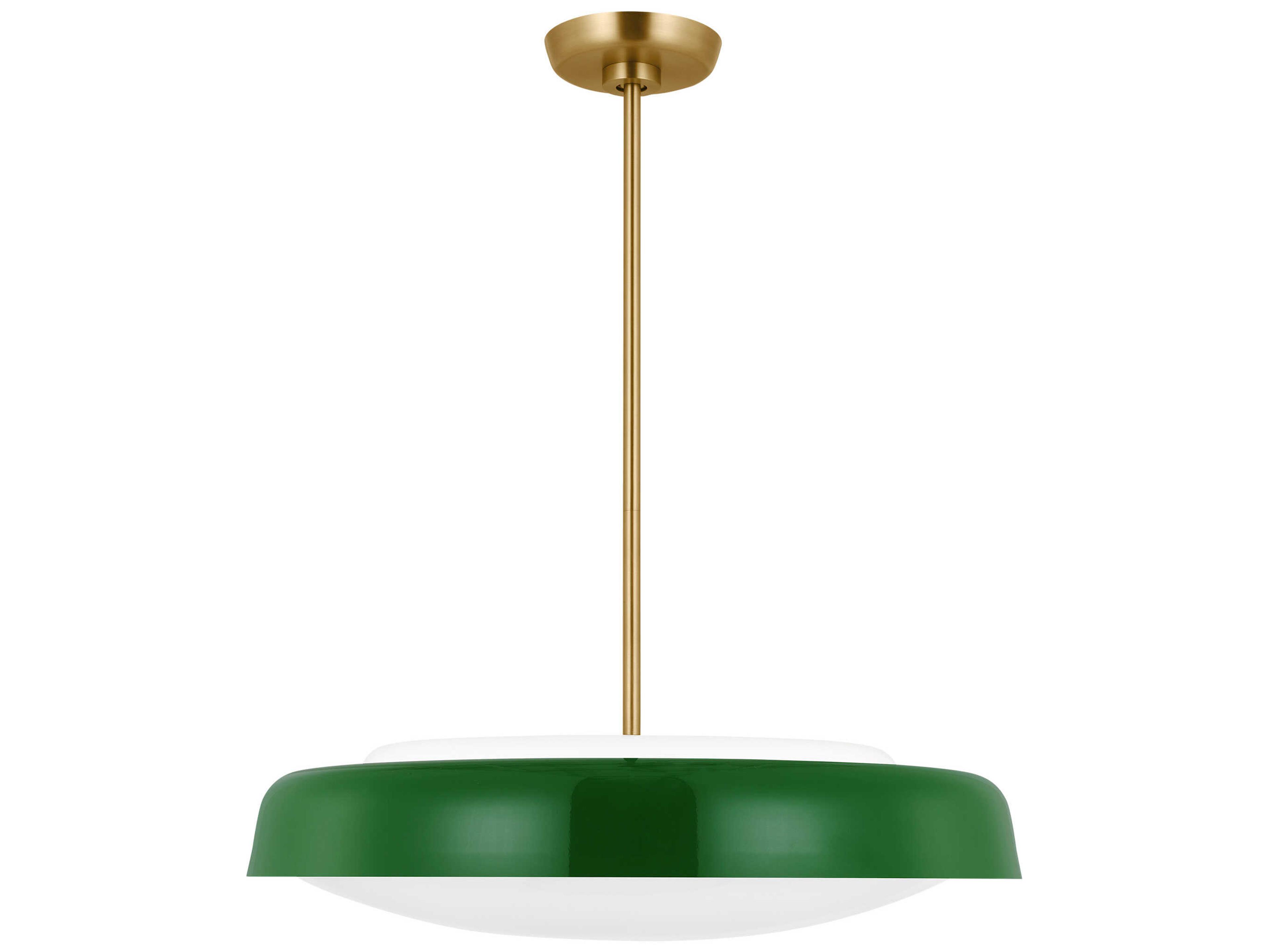 Visual Comfort Studio Draper 3-Light Green Bowl Pendant