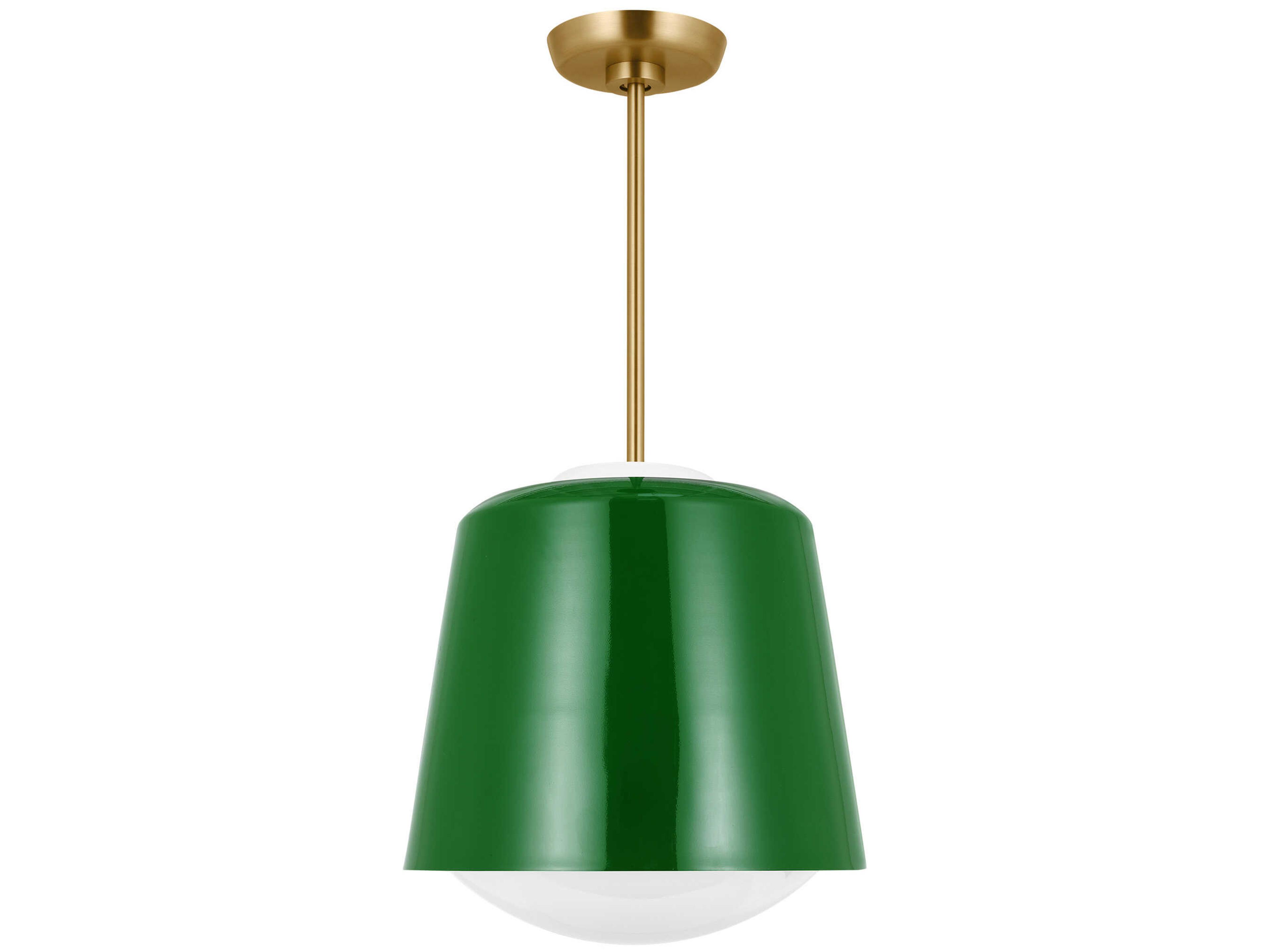 Visual Comfort Studio Draper 1-Light Green Bowl Mini Pendant