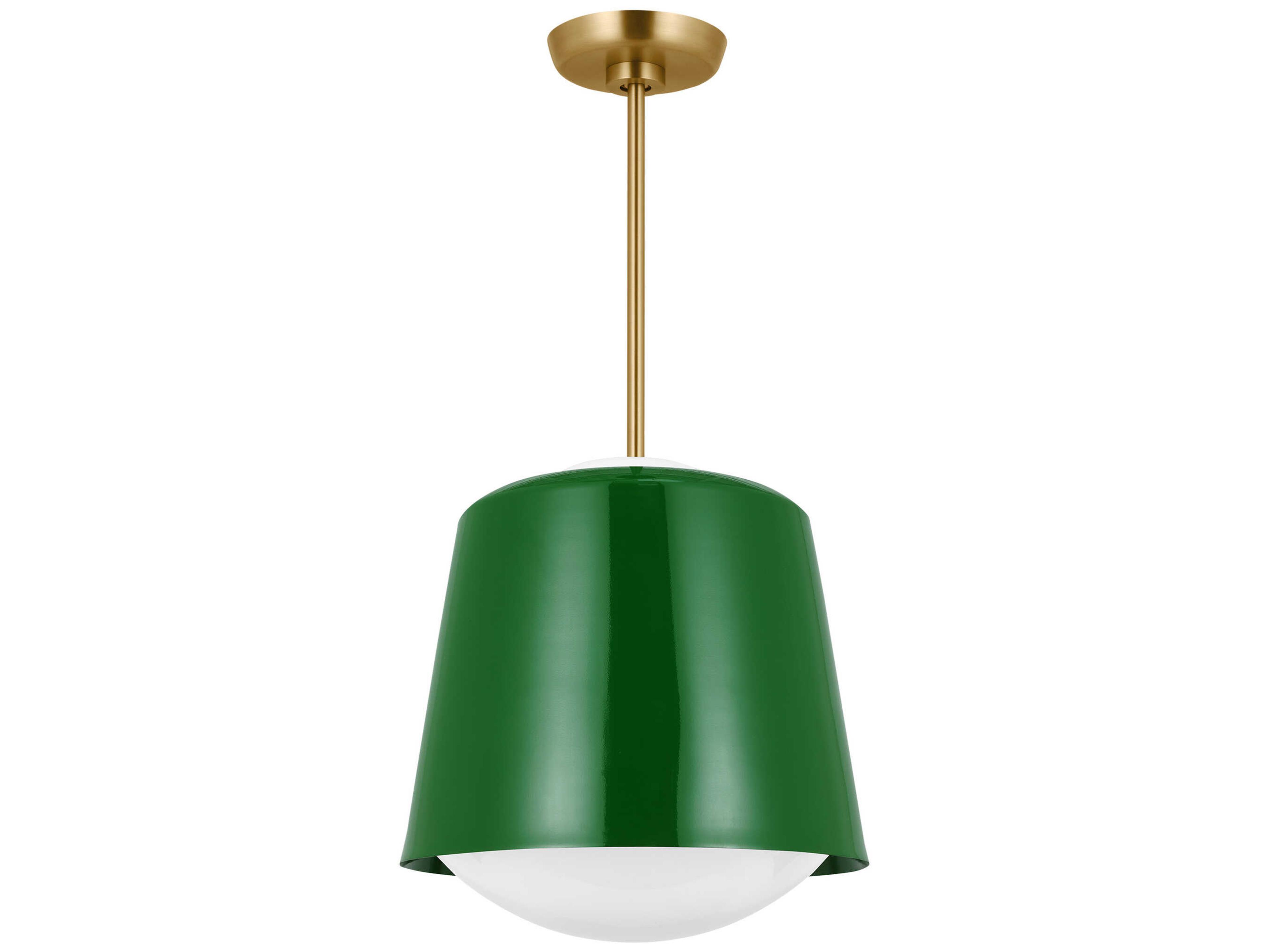 Visual Comfort Studio Draper 1-Light Green Bowl Mini Pendant