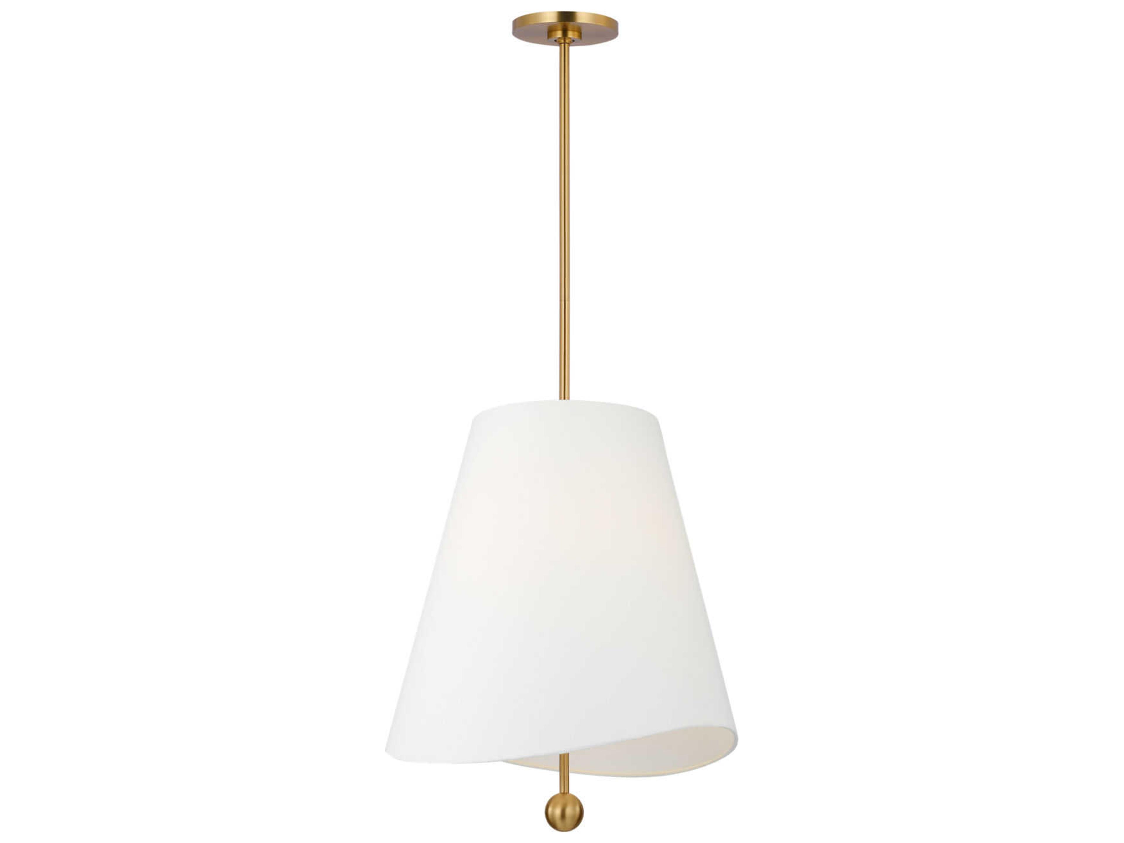 Beauvoir 3-Light Burnished Brass Pendant
