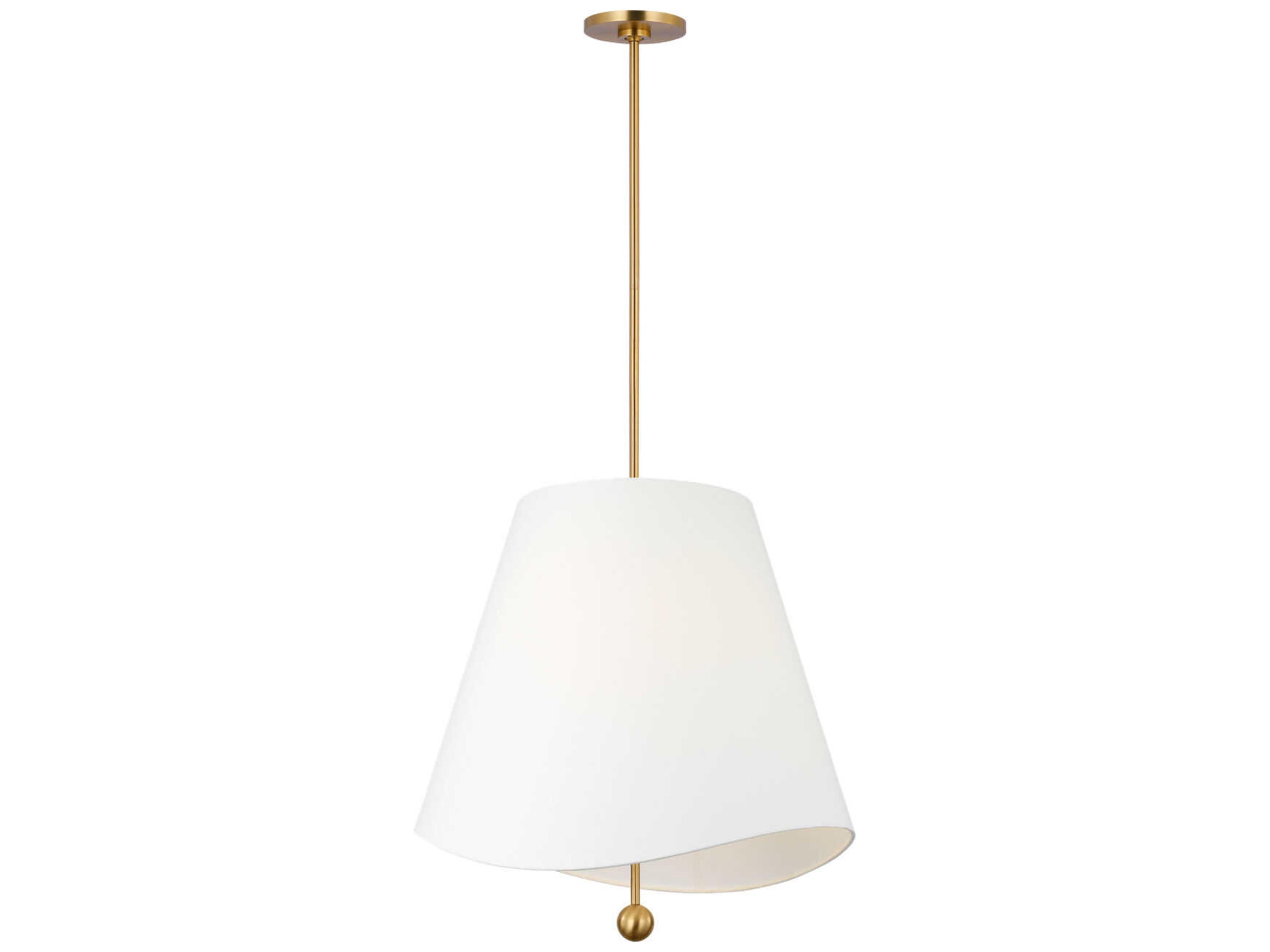 Beauvoir 4-Light Burnished Brass Pendant