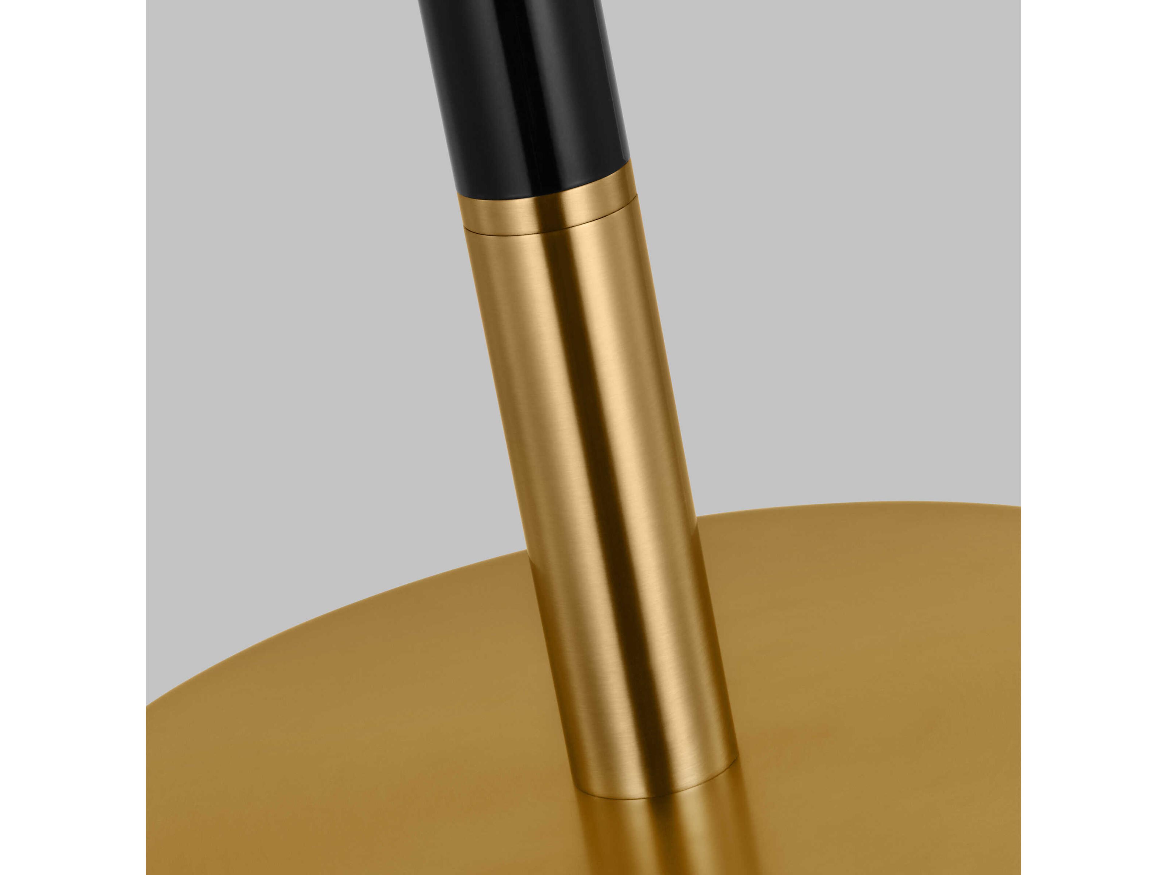 Visual Comfort Studio Monroe Burnished Brass Black White Linen Fabric Buffet Lamp