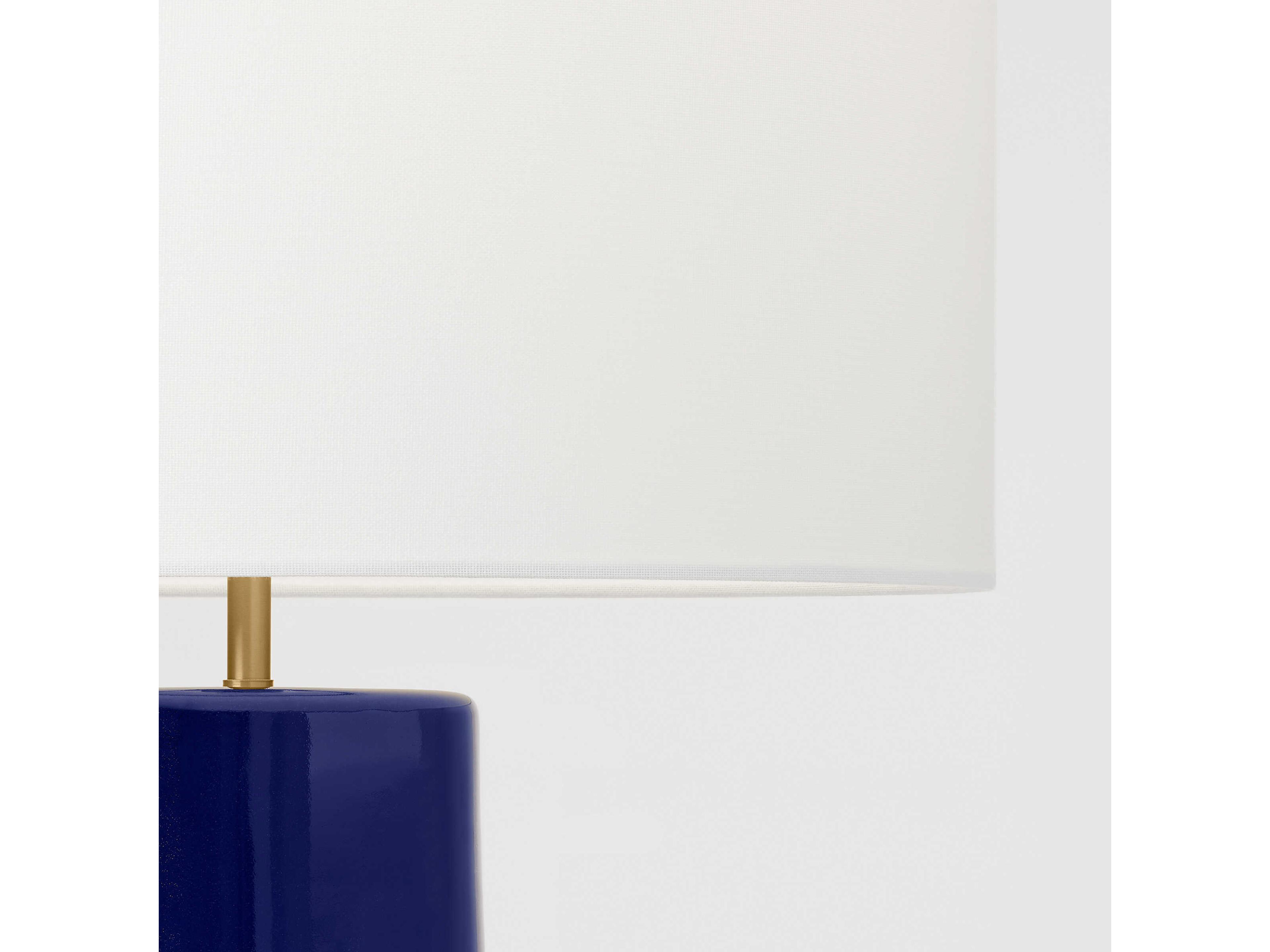 Visual Comfort Studio Cade Polar Blue White Linen Fabric Buffet Lamp