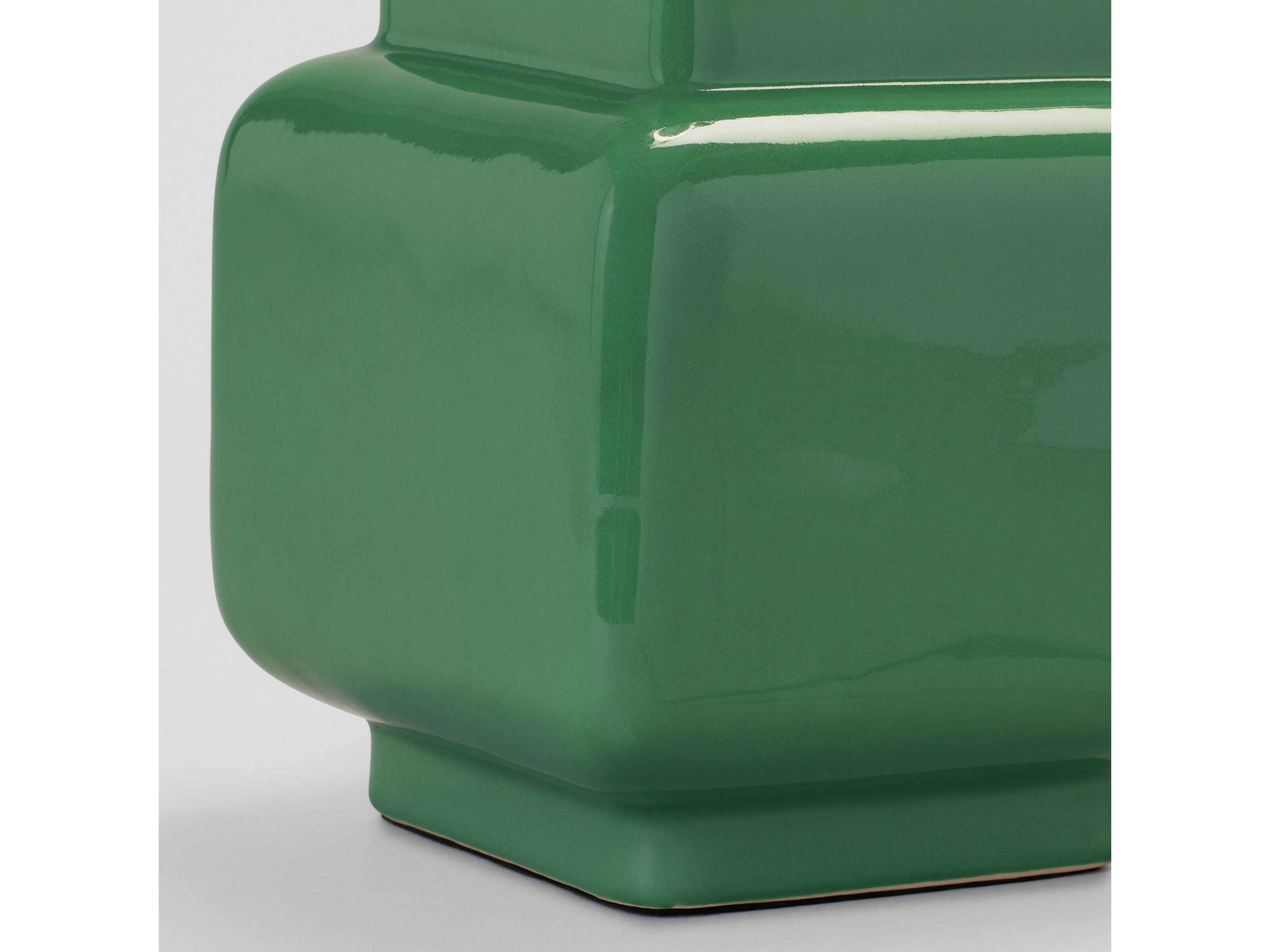 Visual Comfort Studio Anderson Green White Linen Table Lamp