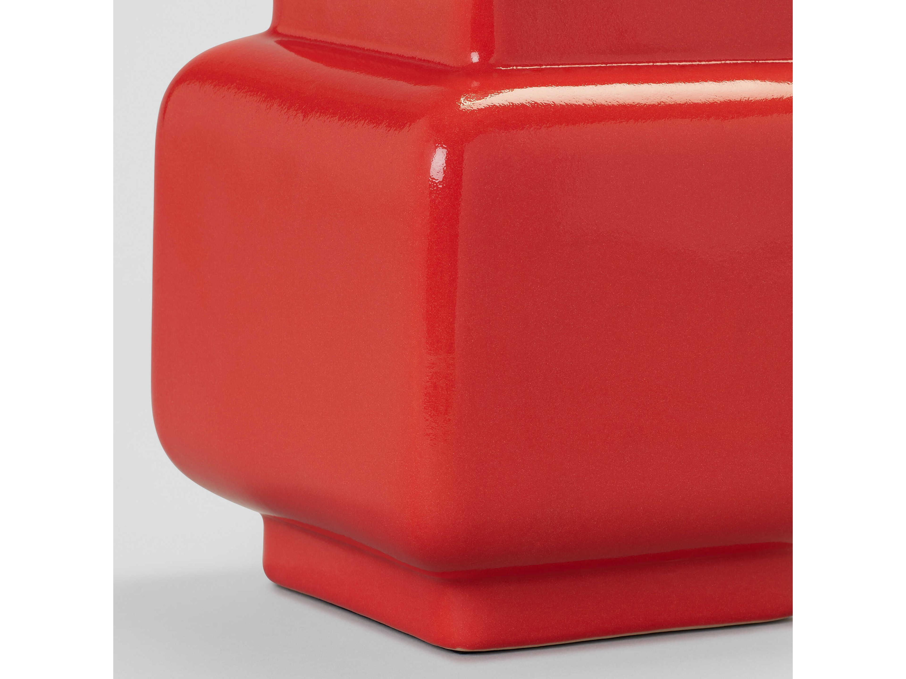 Visual Comfort Studio Anderson Lucent Red White Linen Table Lamp