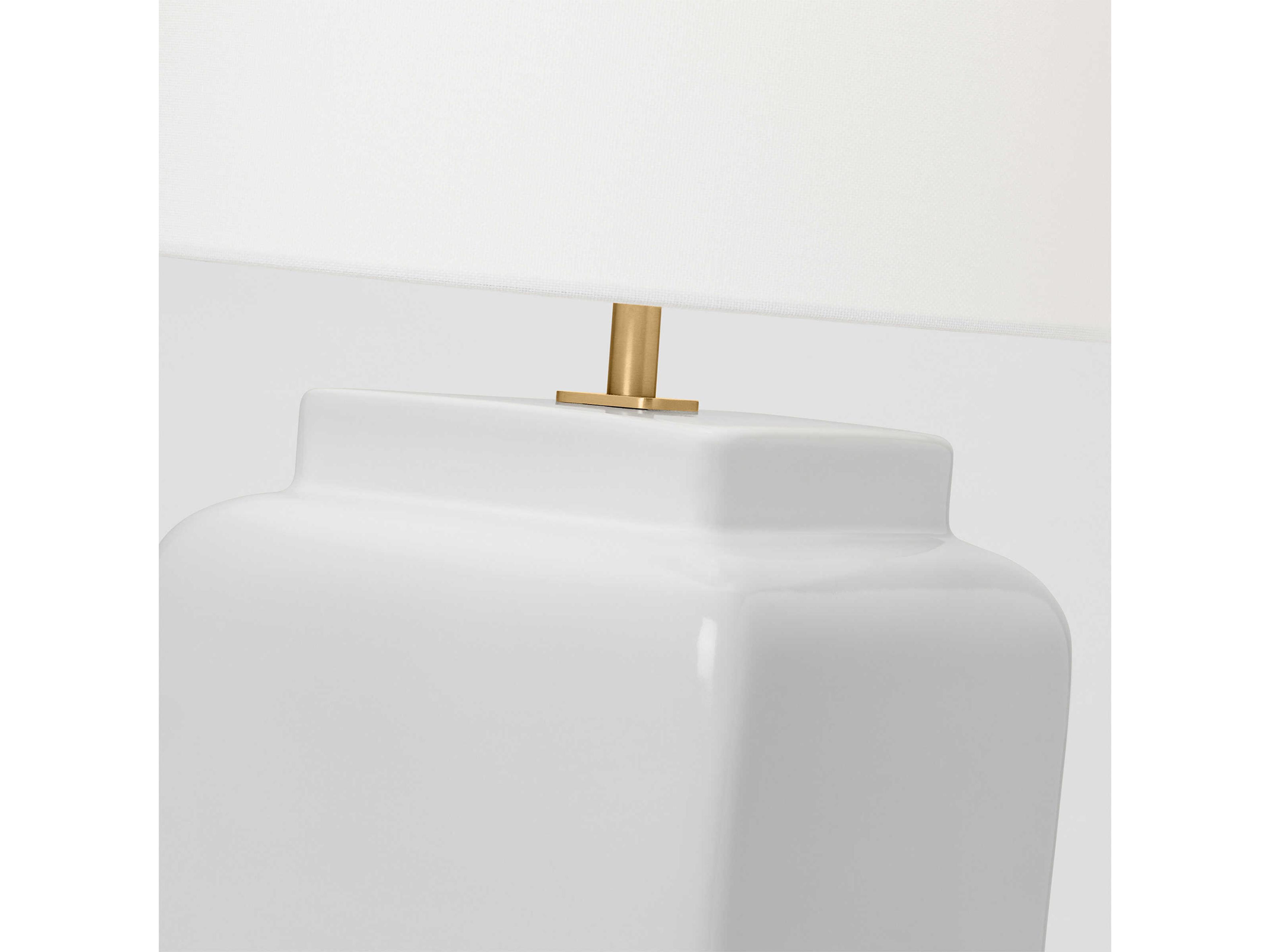 Visual Comfort Studio Anderson New White Linen Table Lamp