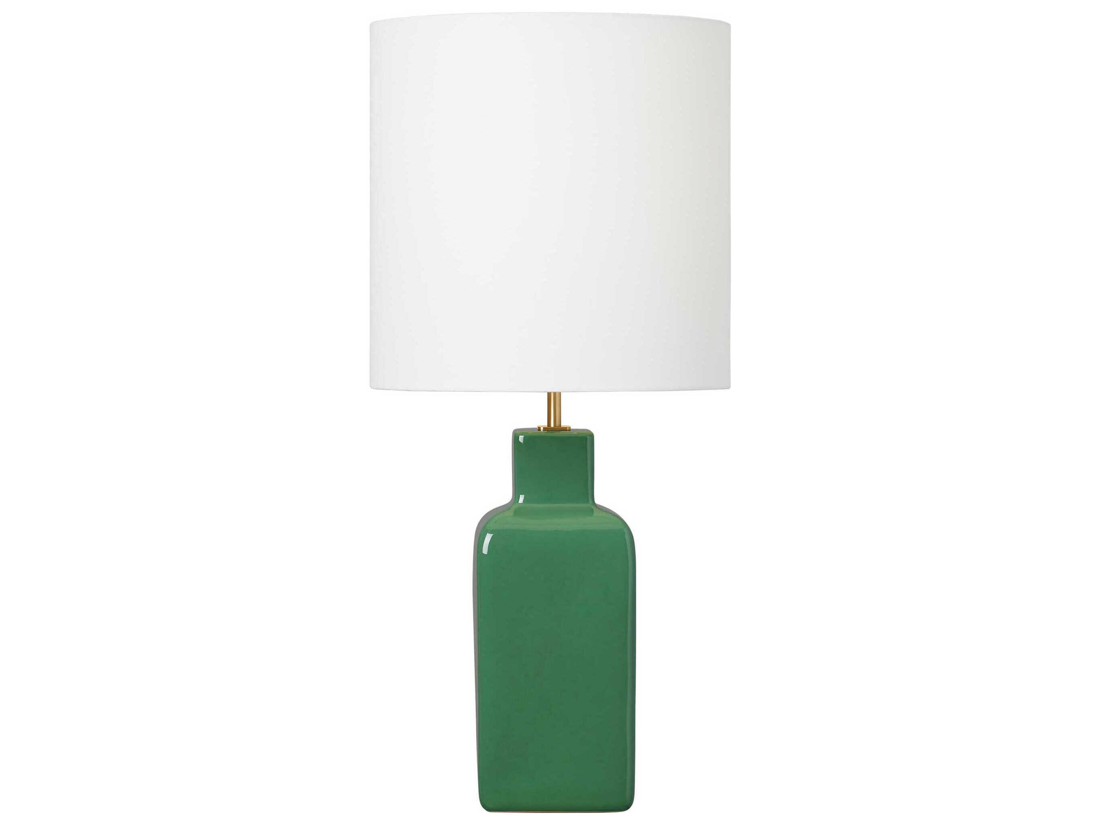 Visual Comfort Studio Anderson Green White Linen Buffet Lamp