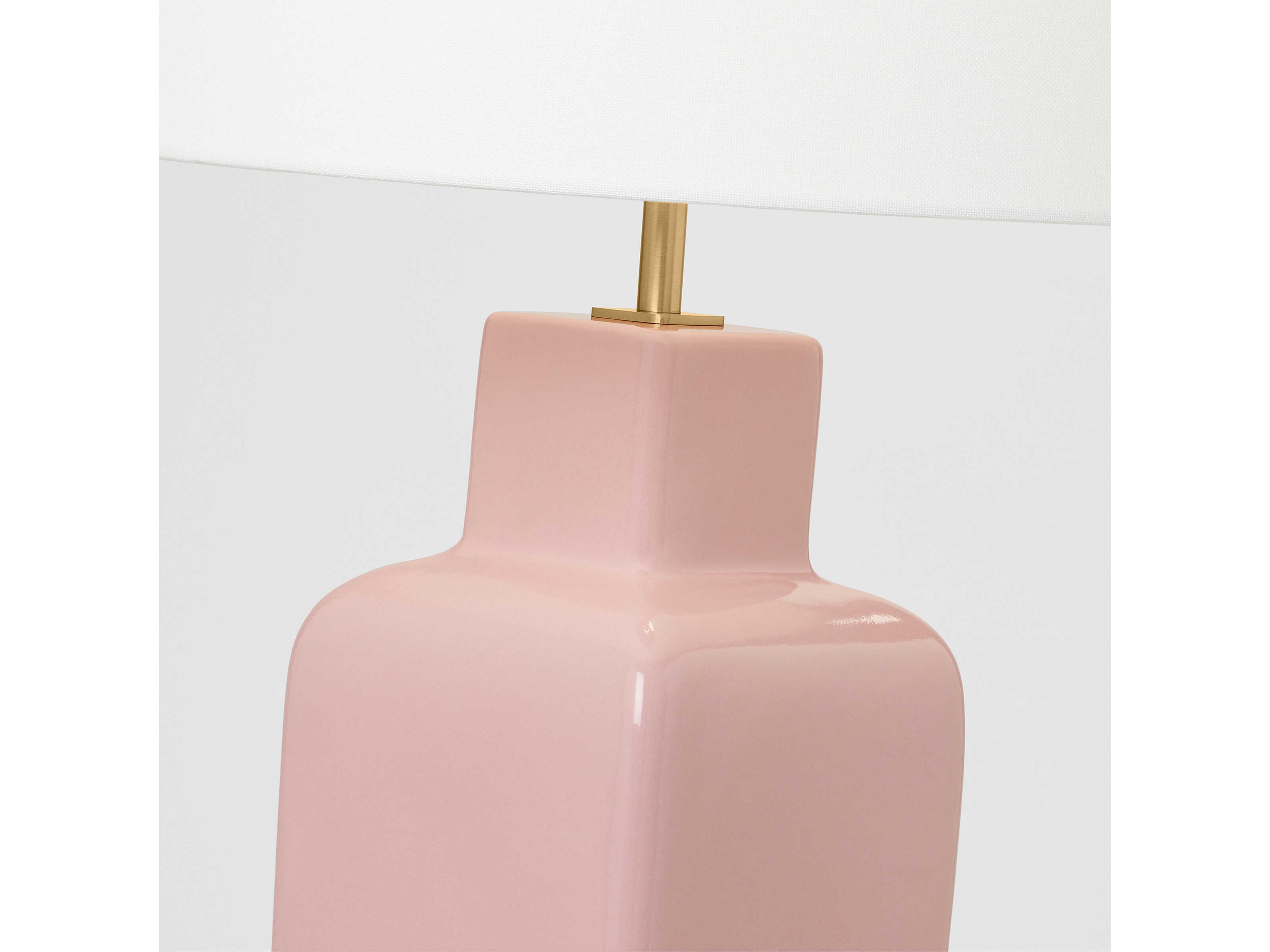 Visual Comfort Studio Anderson Rose White Linen Pink Buffet Lamp