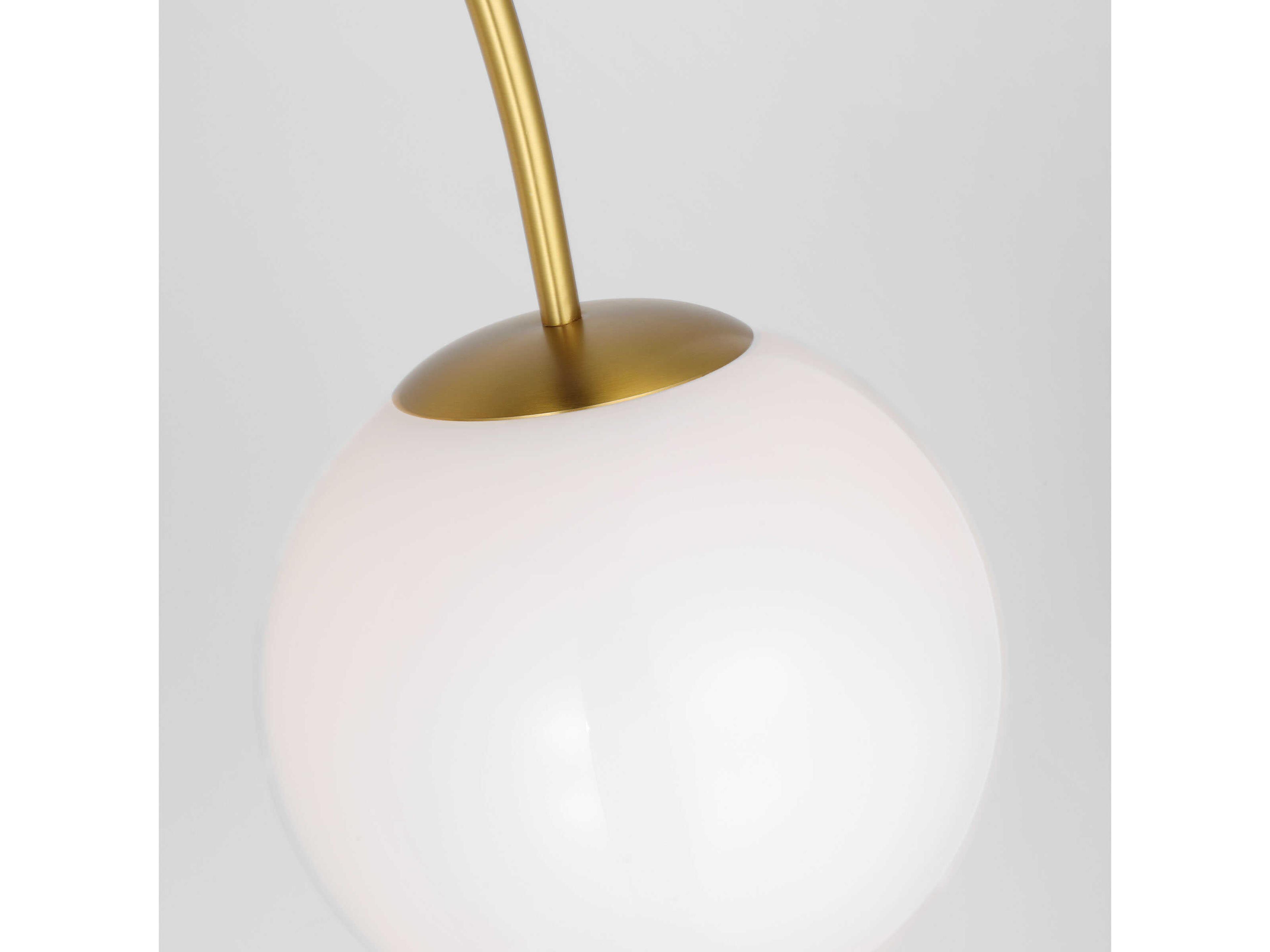 Visual Comfort Studio Noemie Burnished Brass Milk Glass Floor Lamp