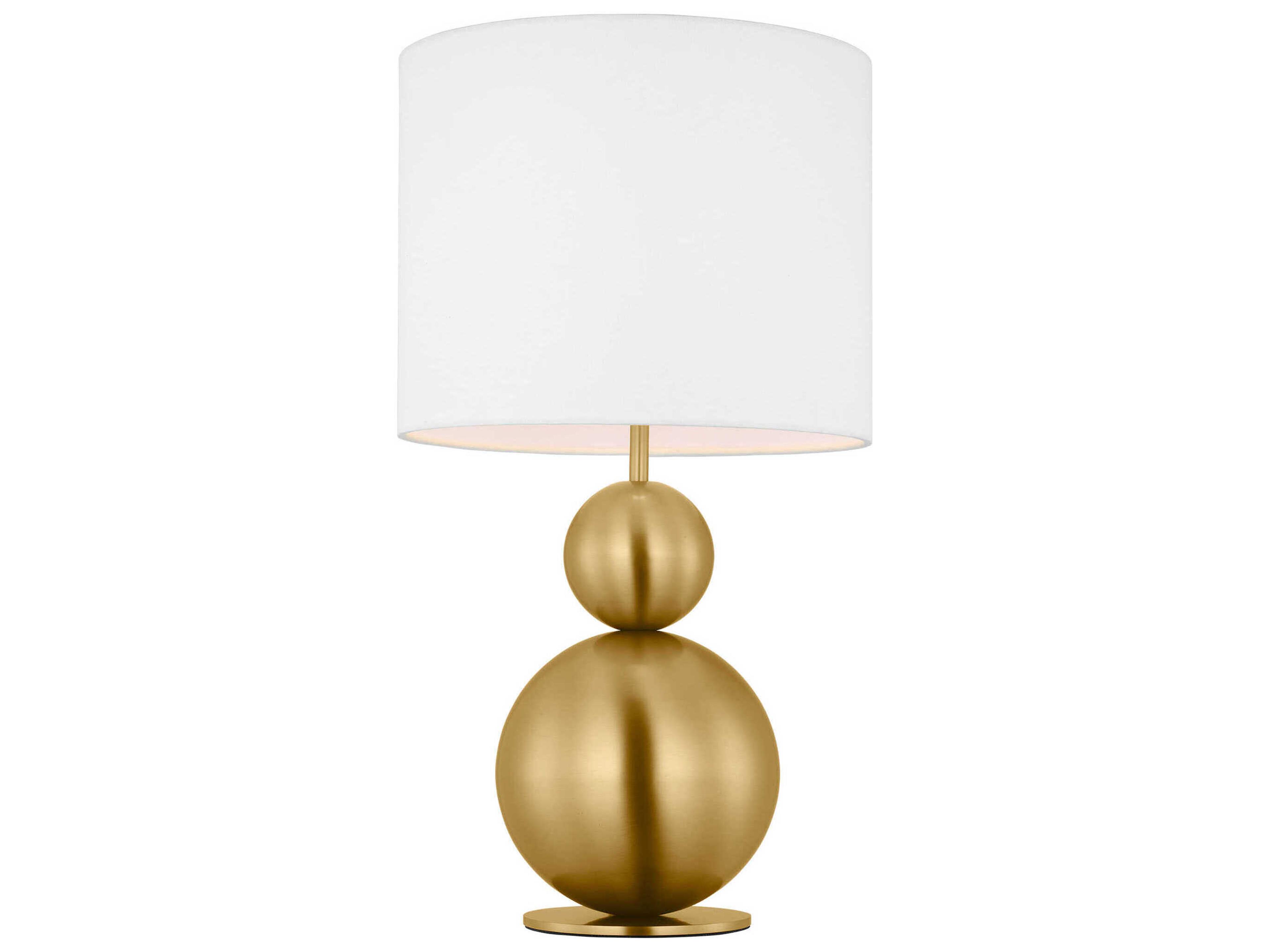 Table Lamp Suki Burnished Brass White Linen Shade