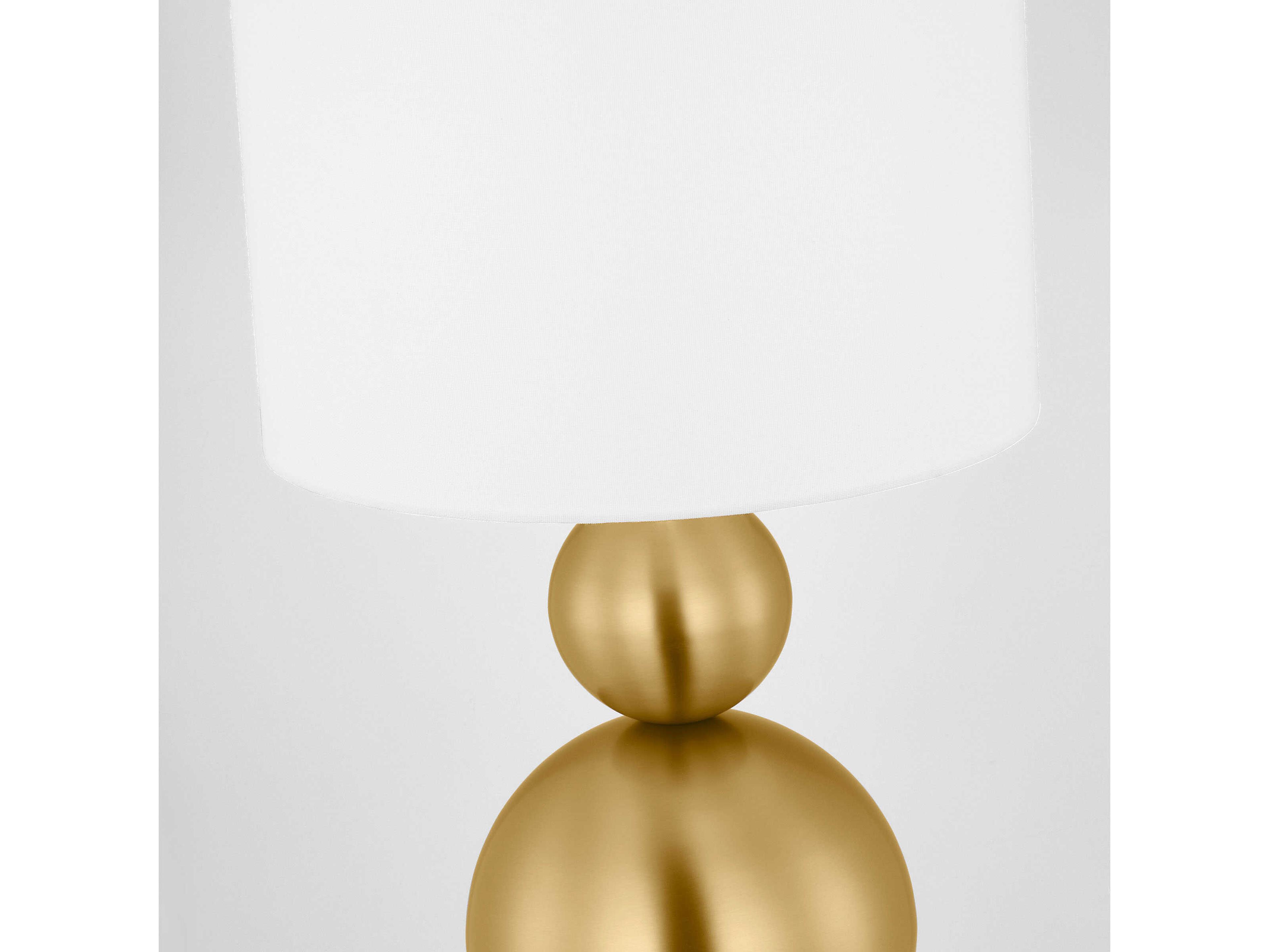 Visual Comfort Studio Suki Burnished Brass White Linen Table Lamp