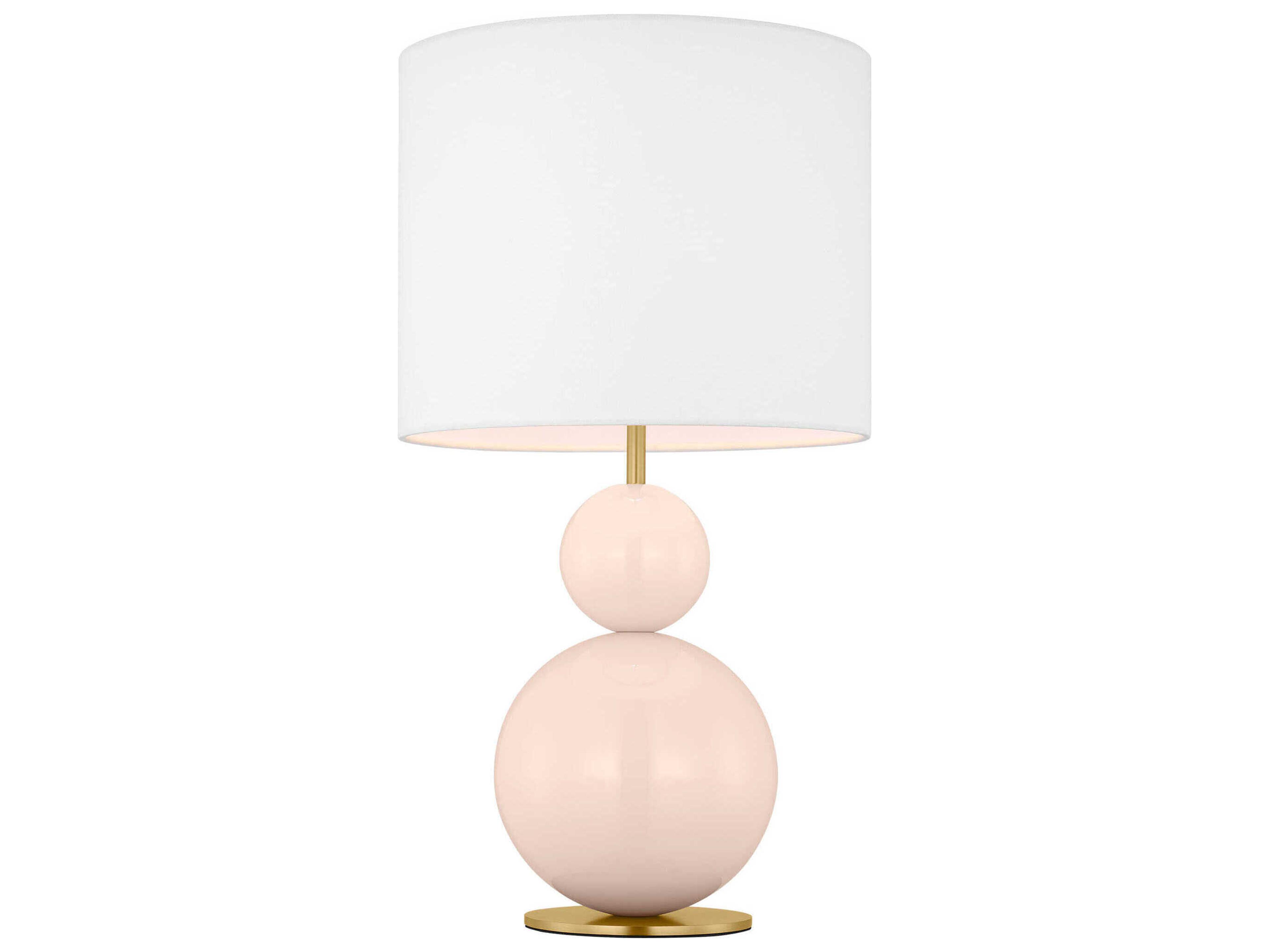 Suki Blush LED Table Lamp with White Linen Shade