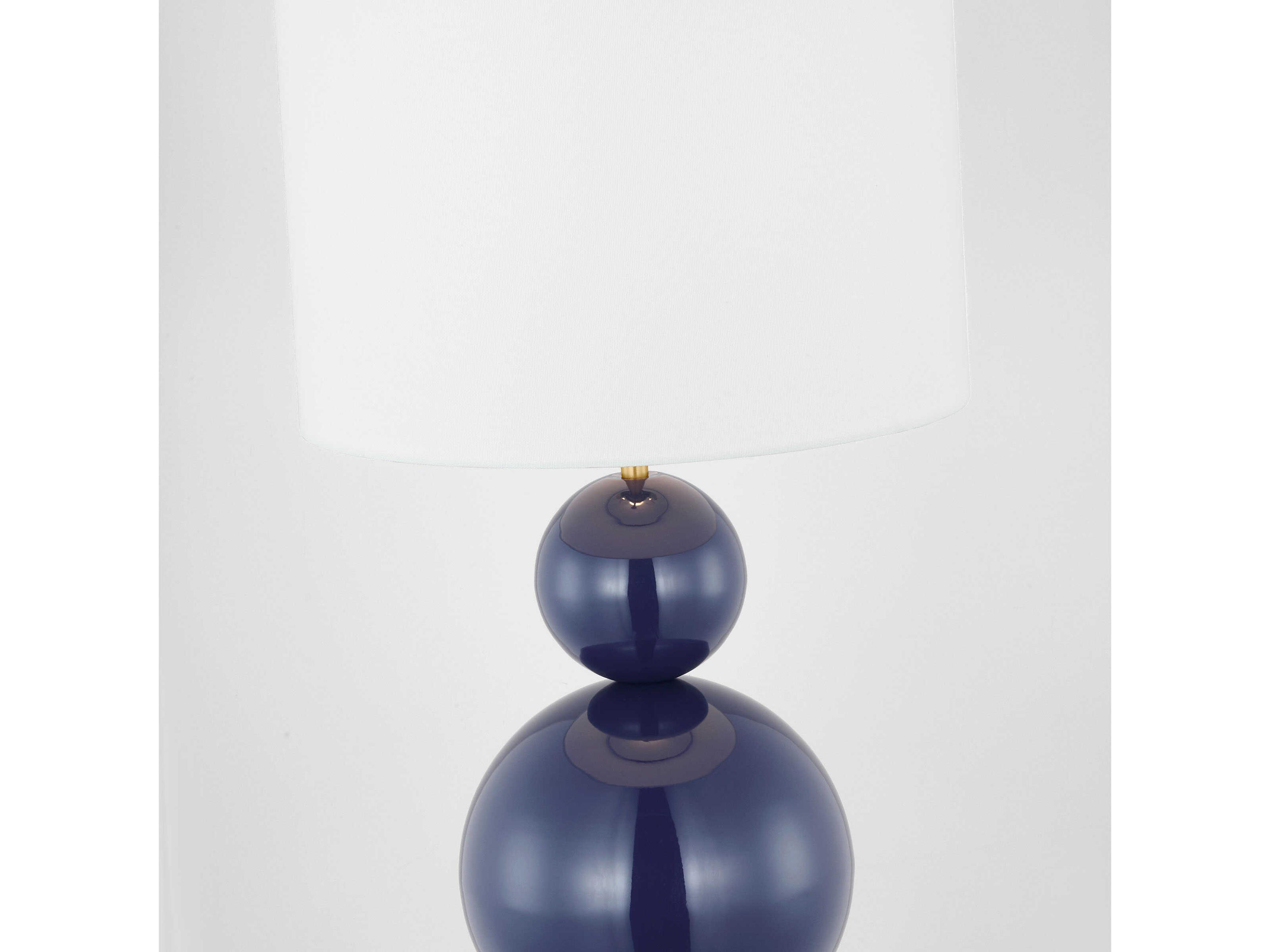 Visual Comfort Studio Suki Navy White Linen Blue Table Lamp