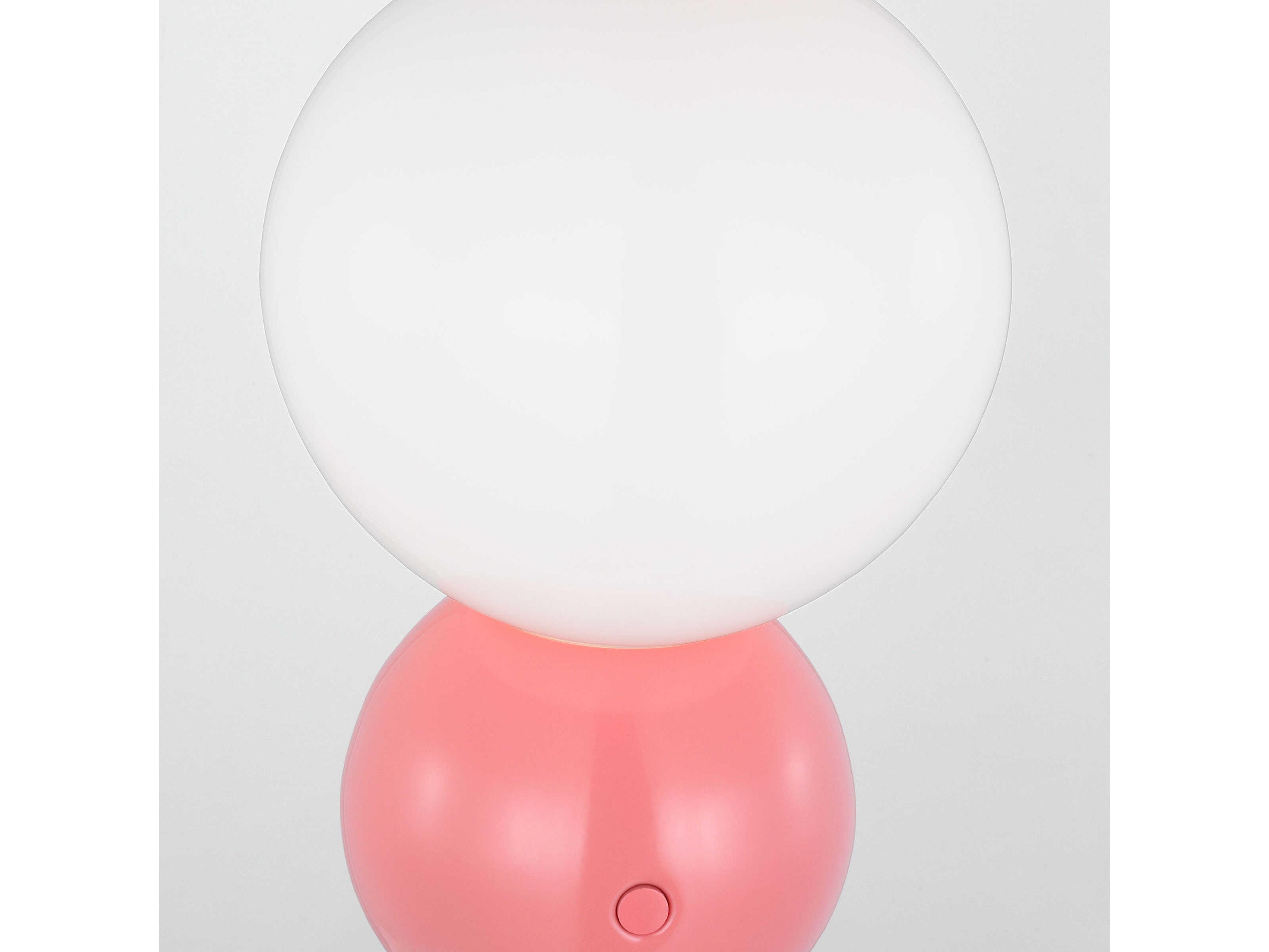 Visual Comfort Studio Suki Coral Milk Glass Pink Table Lamp