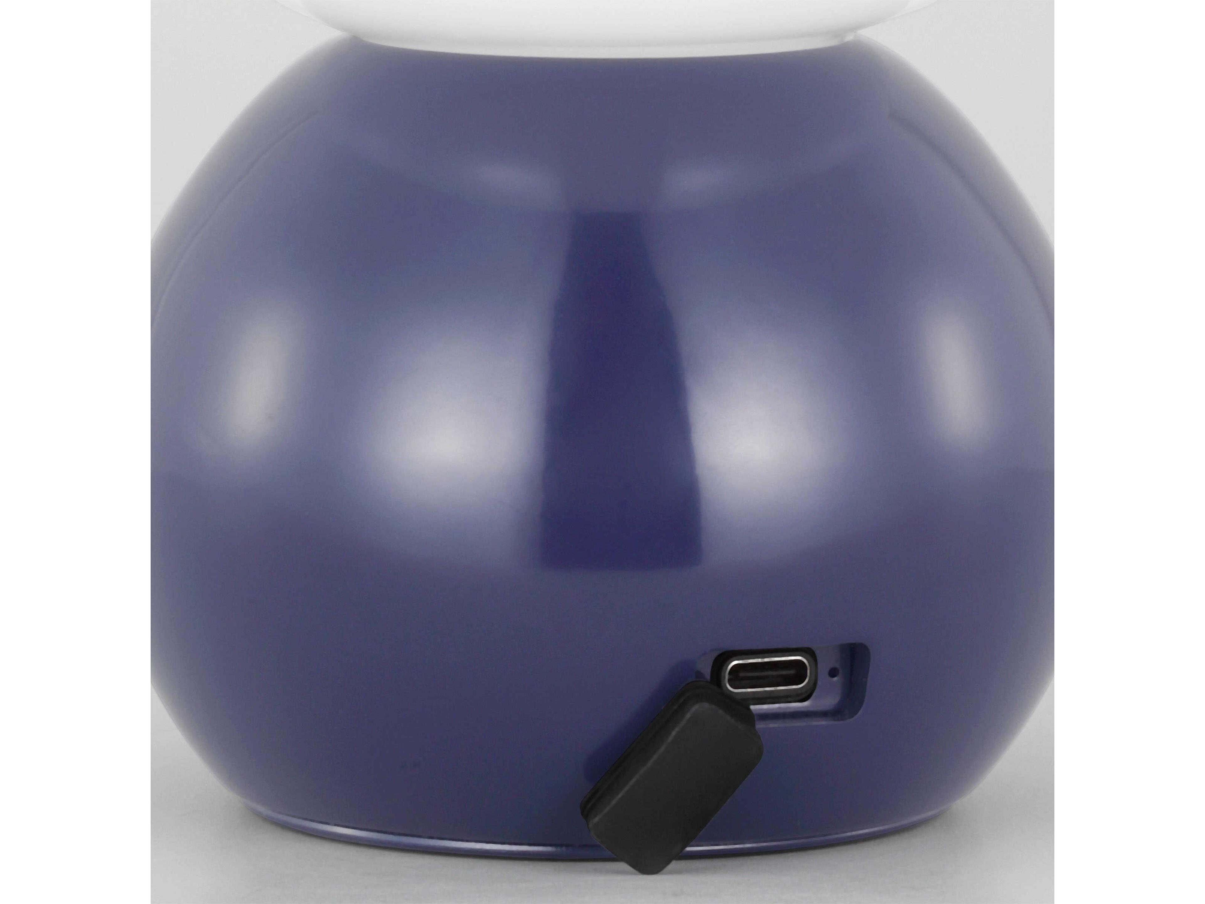 Visual Comfort Studio Suki Navy Milk Glass Blue Table Lamp