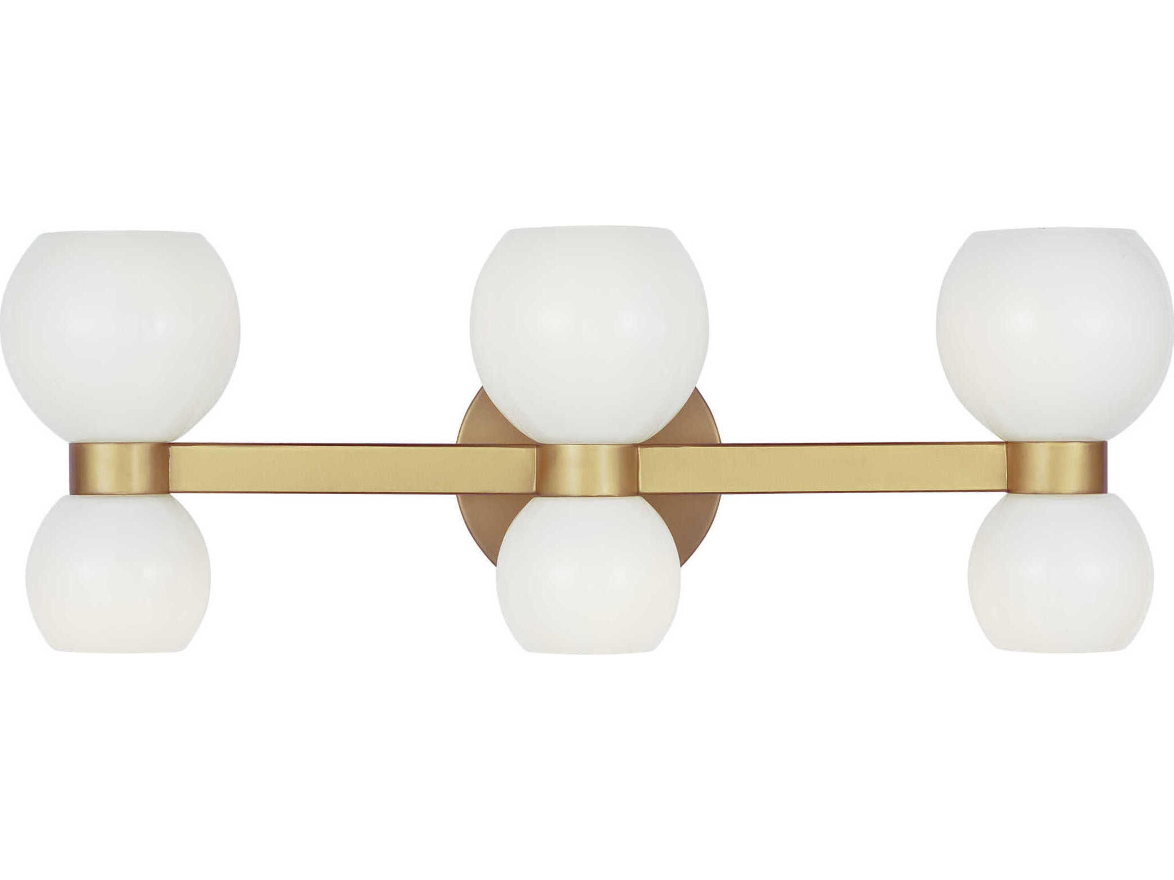 Visual Comfort Studio Londyn 6-Light Burnished Brass Vanity Light