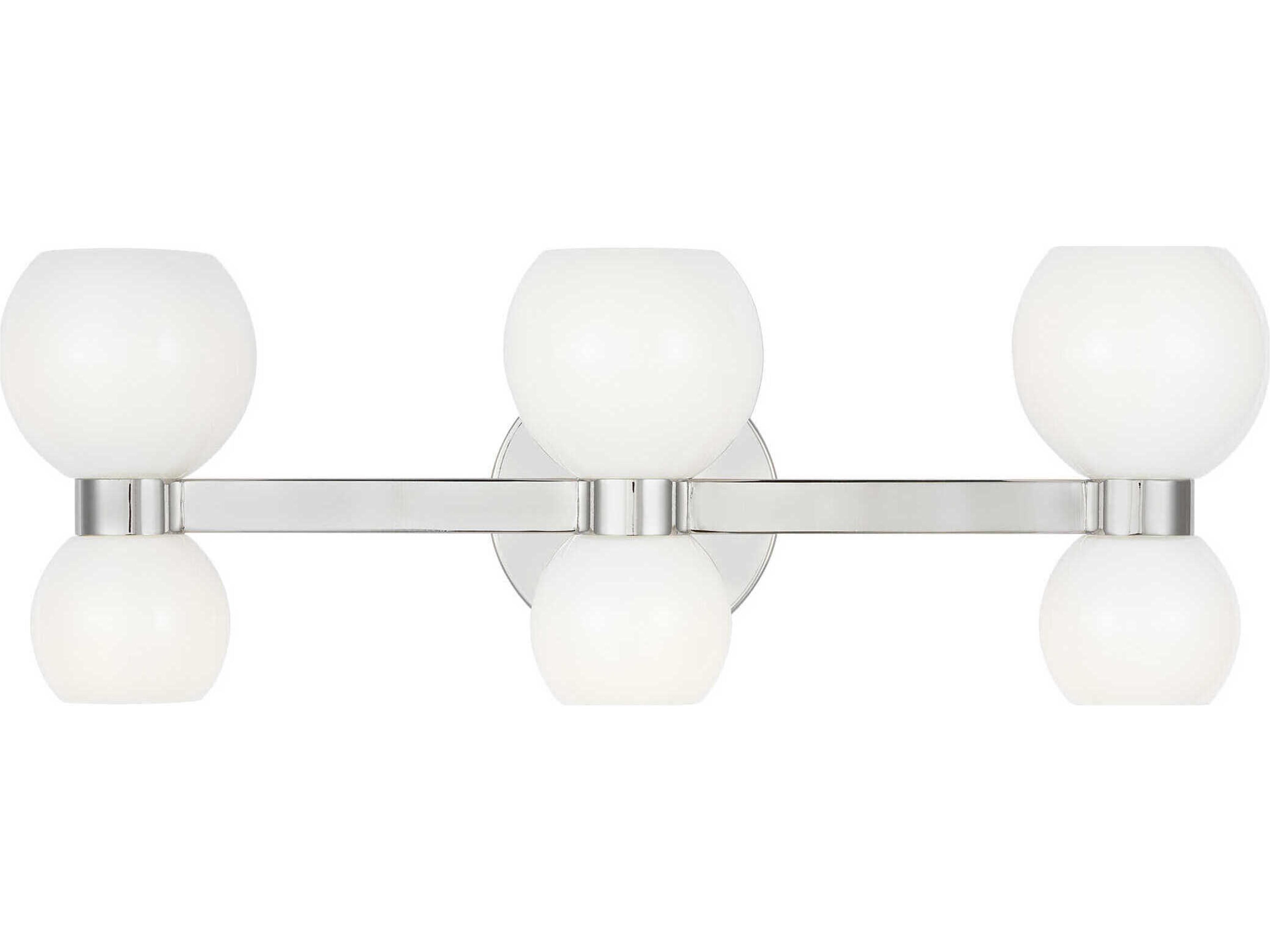 Visual Comfort Studio Londyn 6-Light Polished Nickel Vanity Light