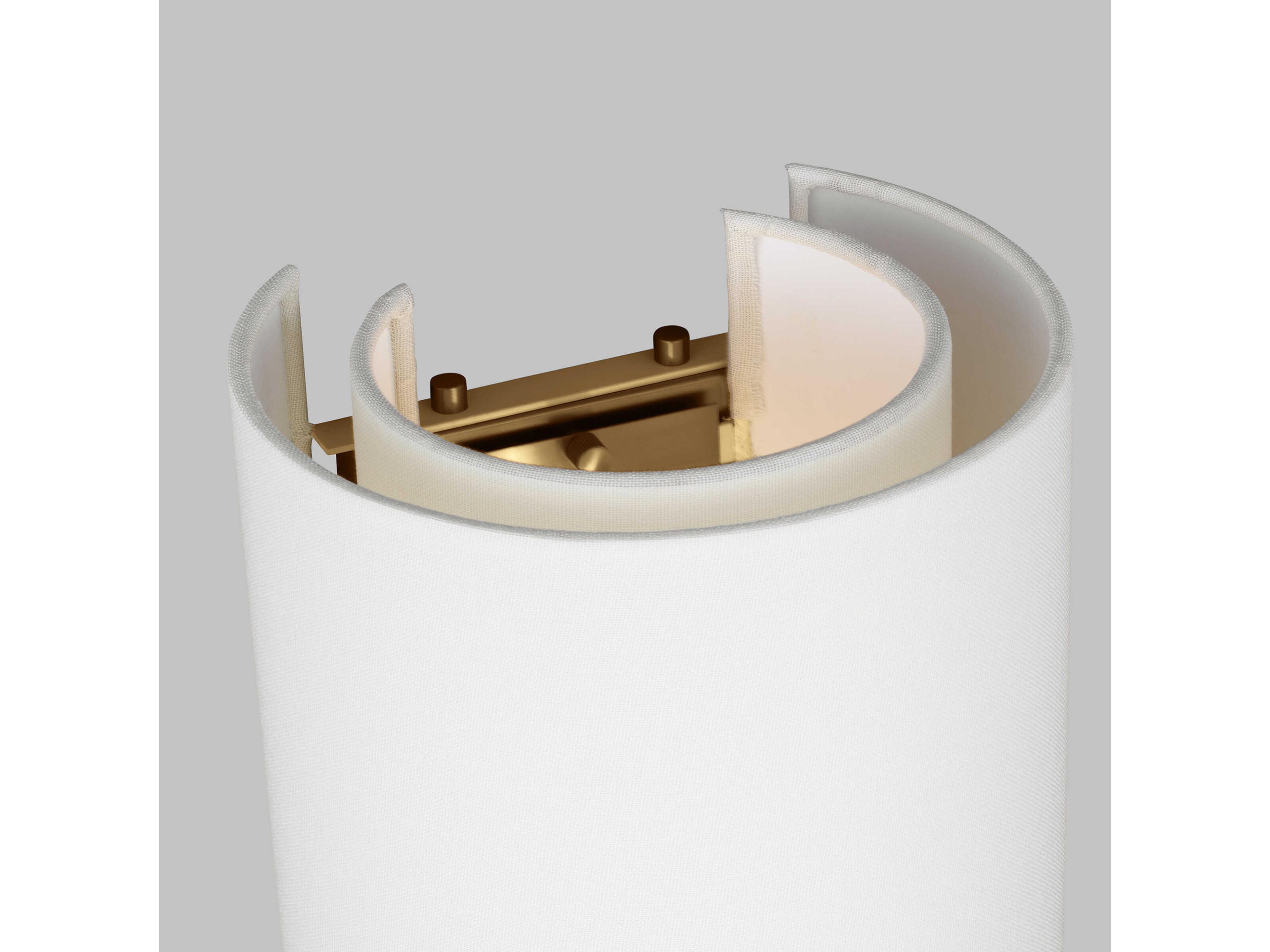 Visual Comfort Studio Sawyer 2-Light Burnished Brass Wall Sconce