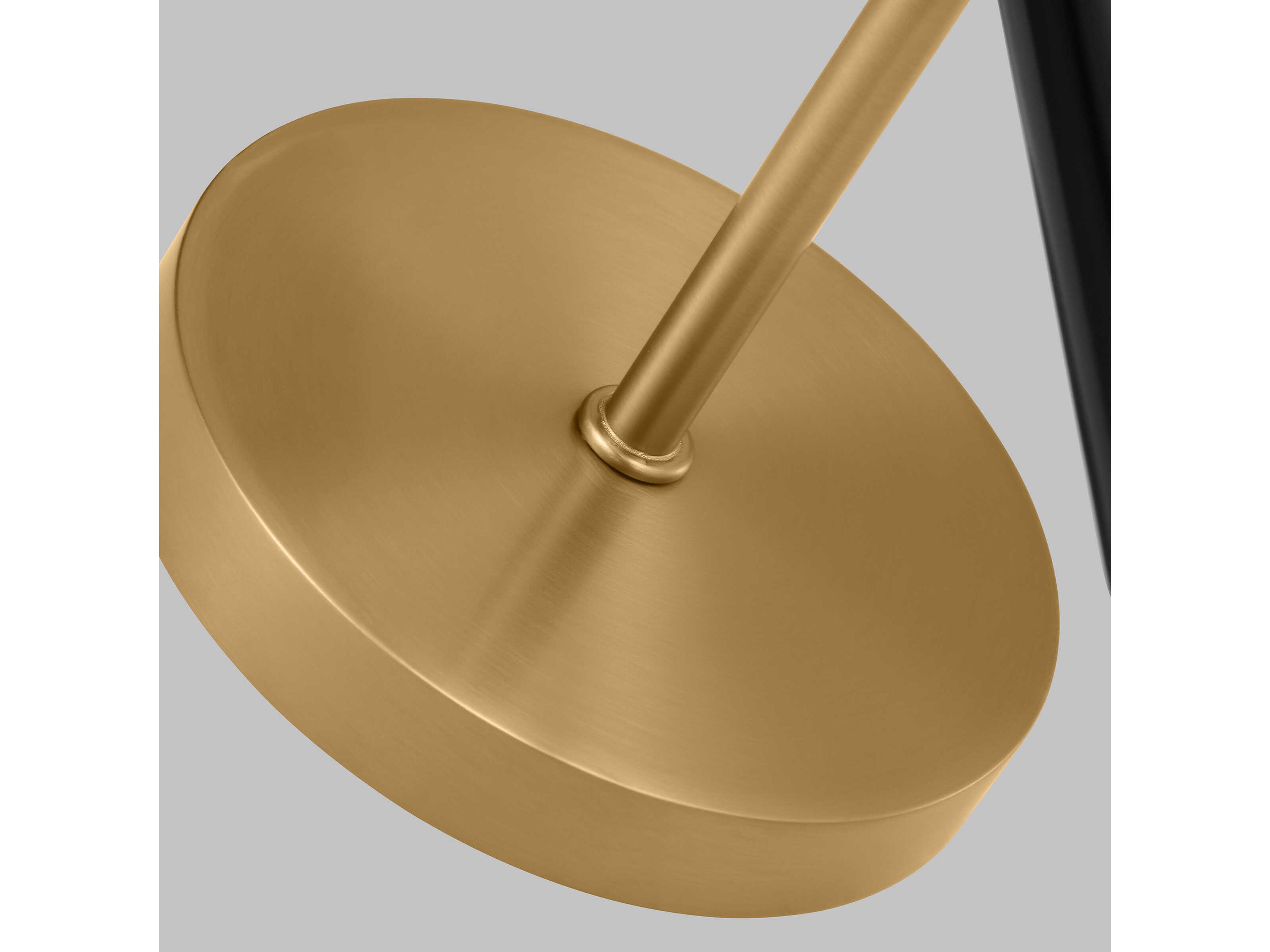 Visual Comfort Studio Monroe 1-Light Burnished Brass Black Wall Sconce