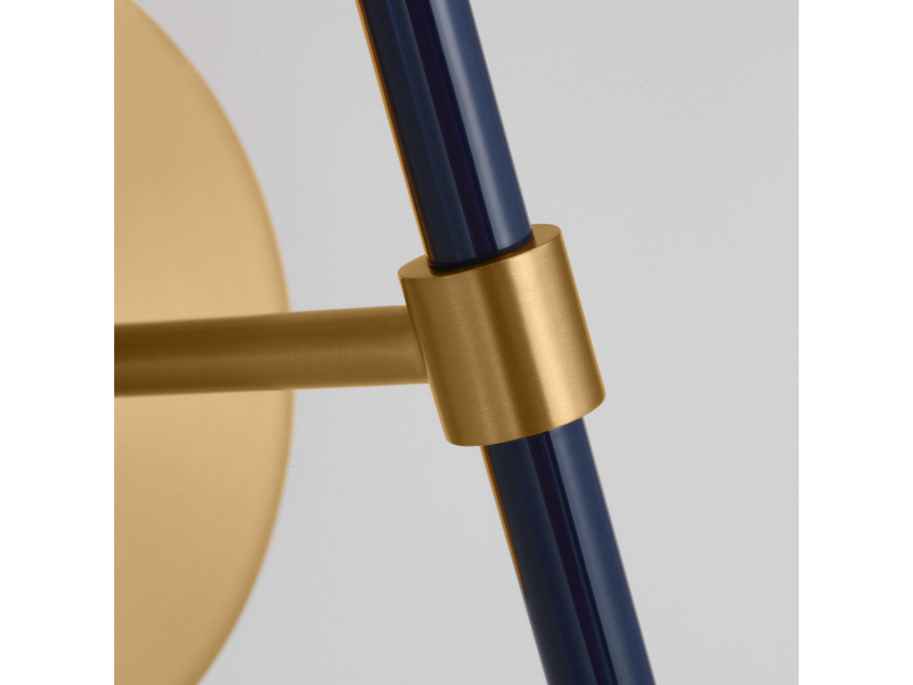 Visual Comfort Studio Monroe 1-Light Burnished Brass Navy Blue Wall Sconce