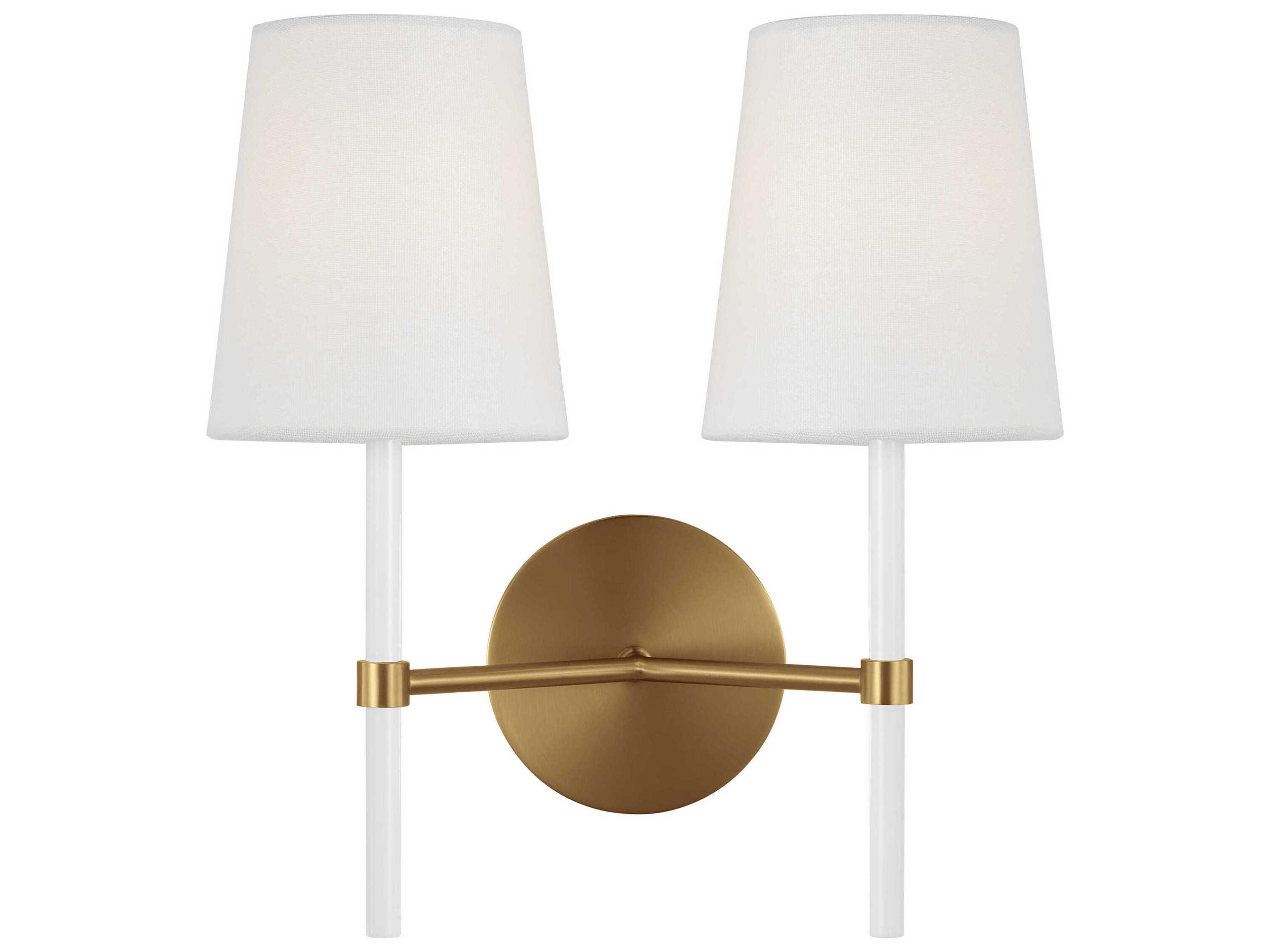 Visual Comfort Studio Monroe 2-Light Burnished Brass Wall Sconce