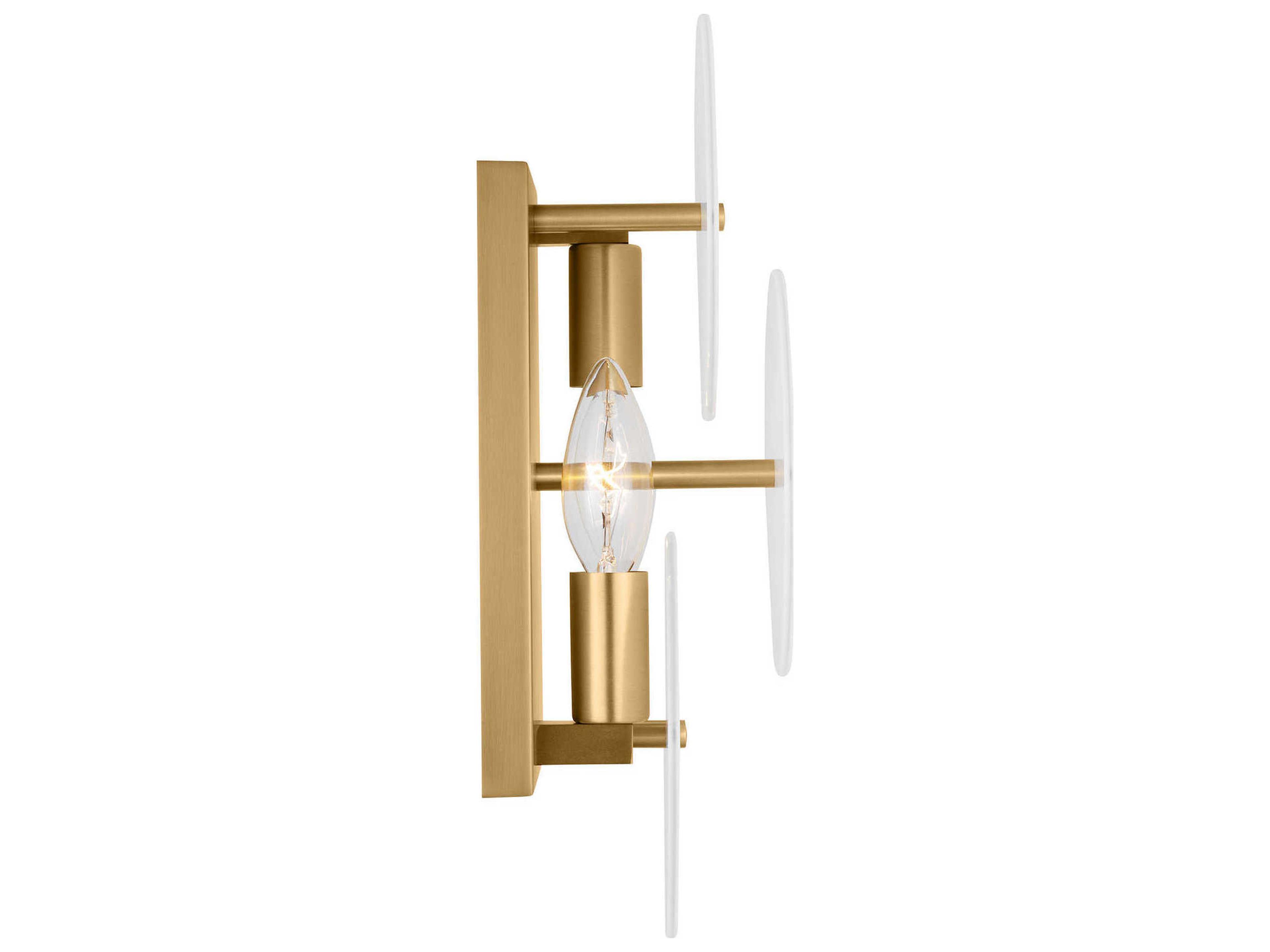 Visual Comfort Studio Emery 2-Light Burnished Brass Wall Sconce