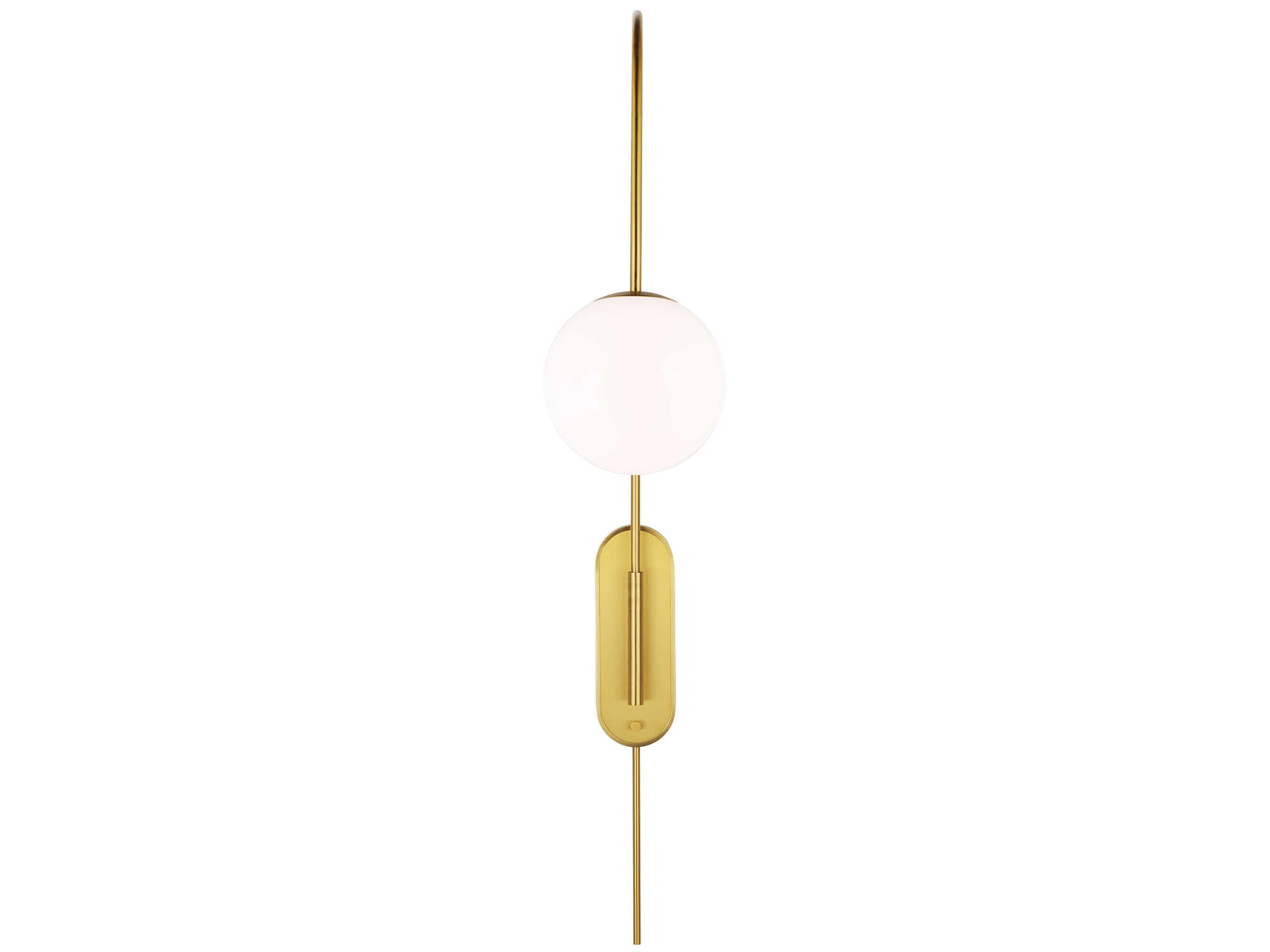 Visual Comfort Studio Noemie 1-Light Burnished Brass Swing Wall Sconce