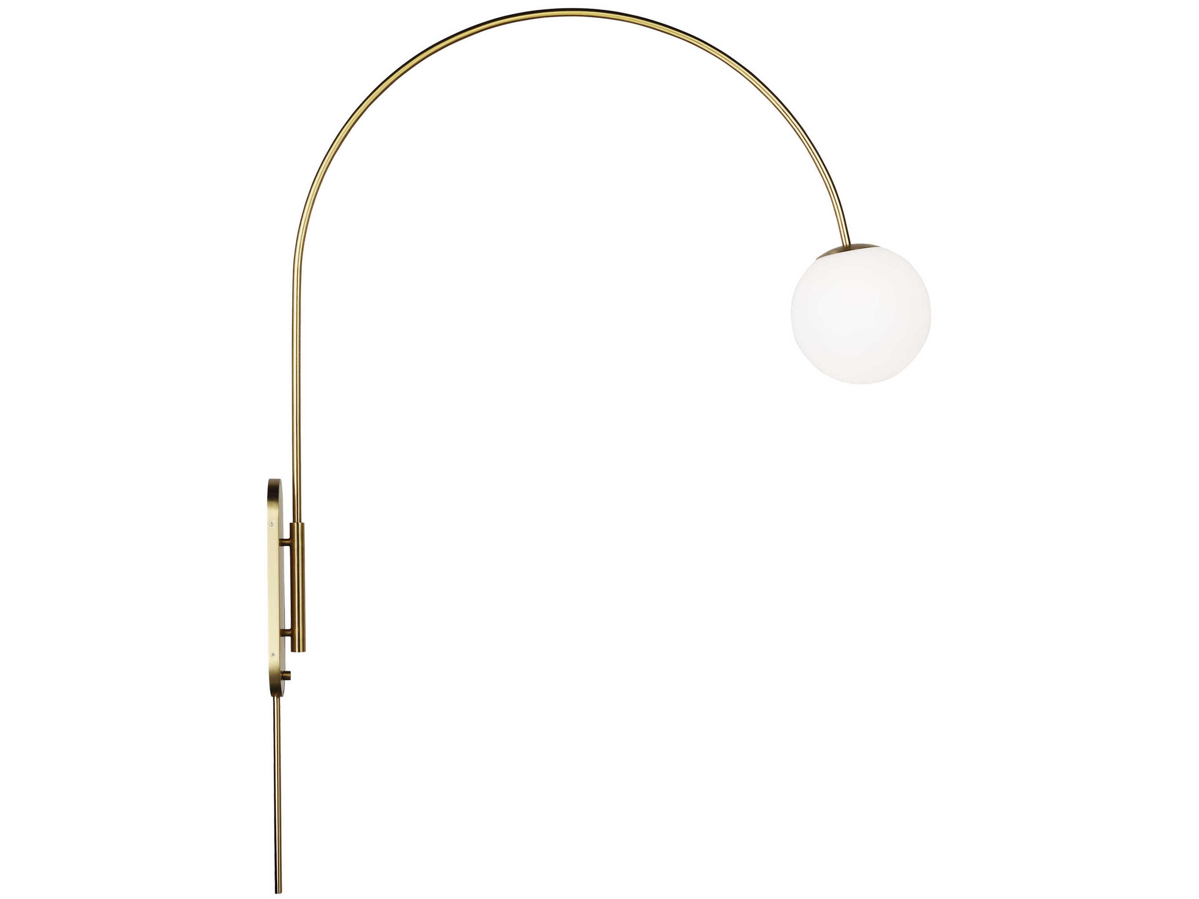 Visual Comfort Studio Noemie 1-Light Burnished Brass Swing Wall Sconce