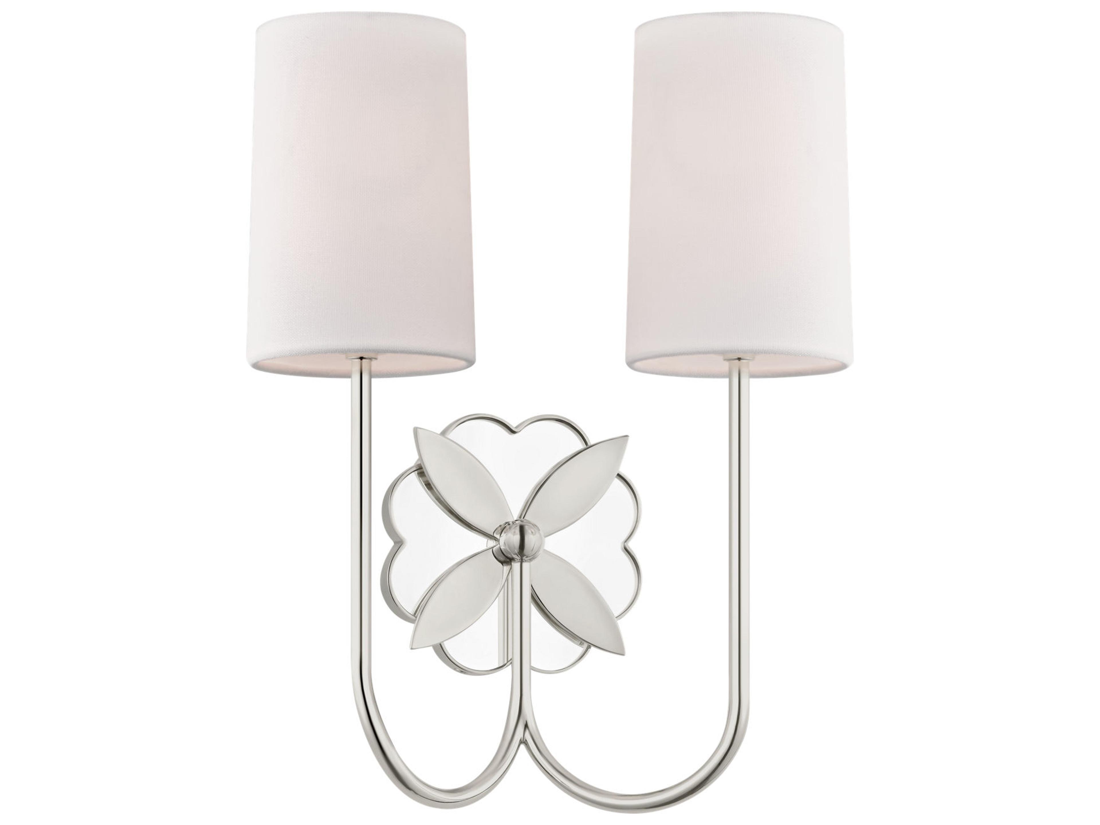 Spencer 2-Light Polished Nickel Wall Sconce