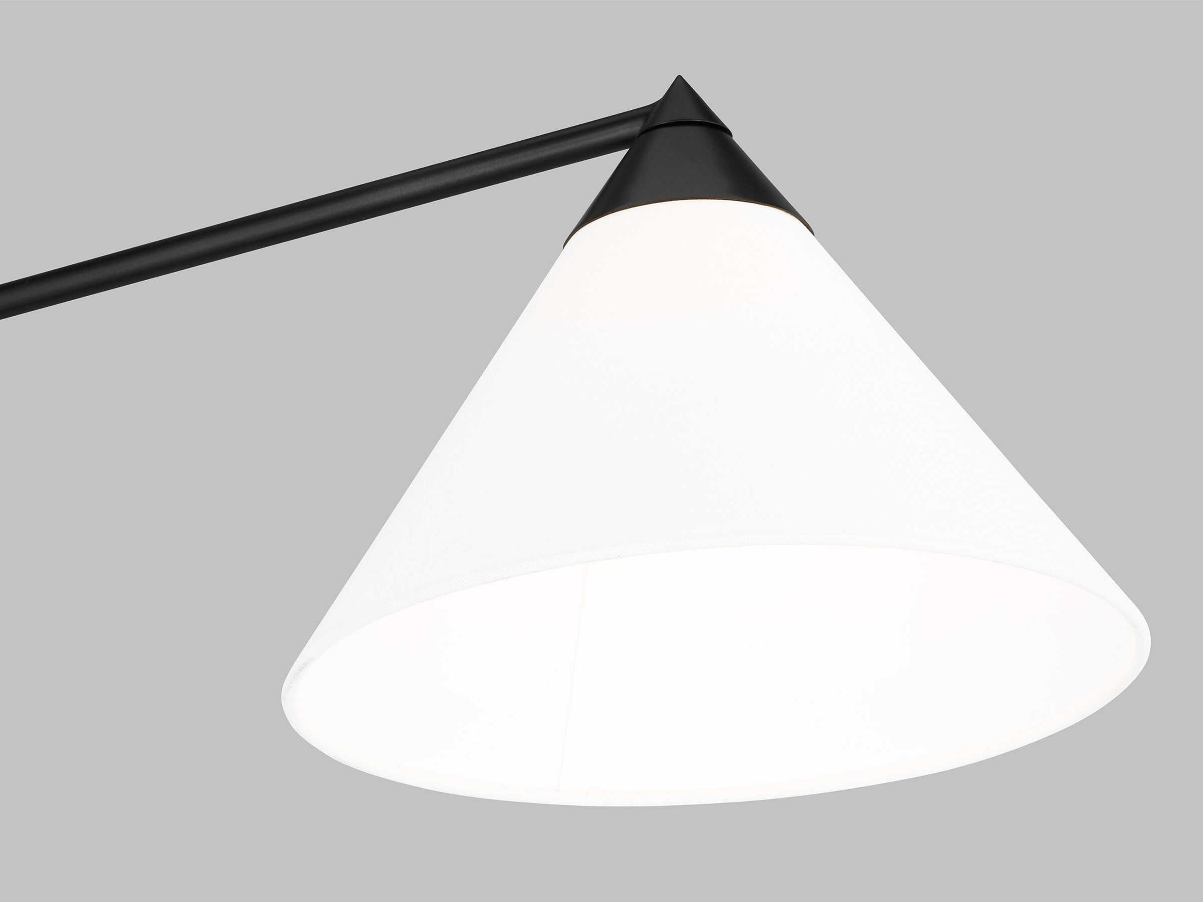 Visual Comfort Studio Franklin Deep Bronze White Linen Fabric Black Floor Lamp