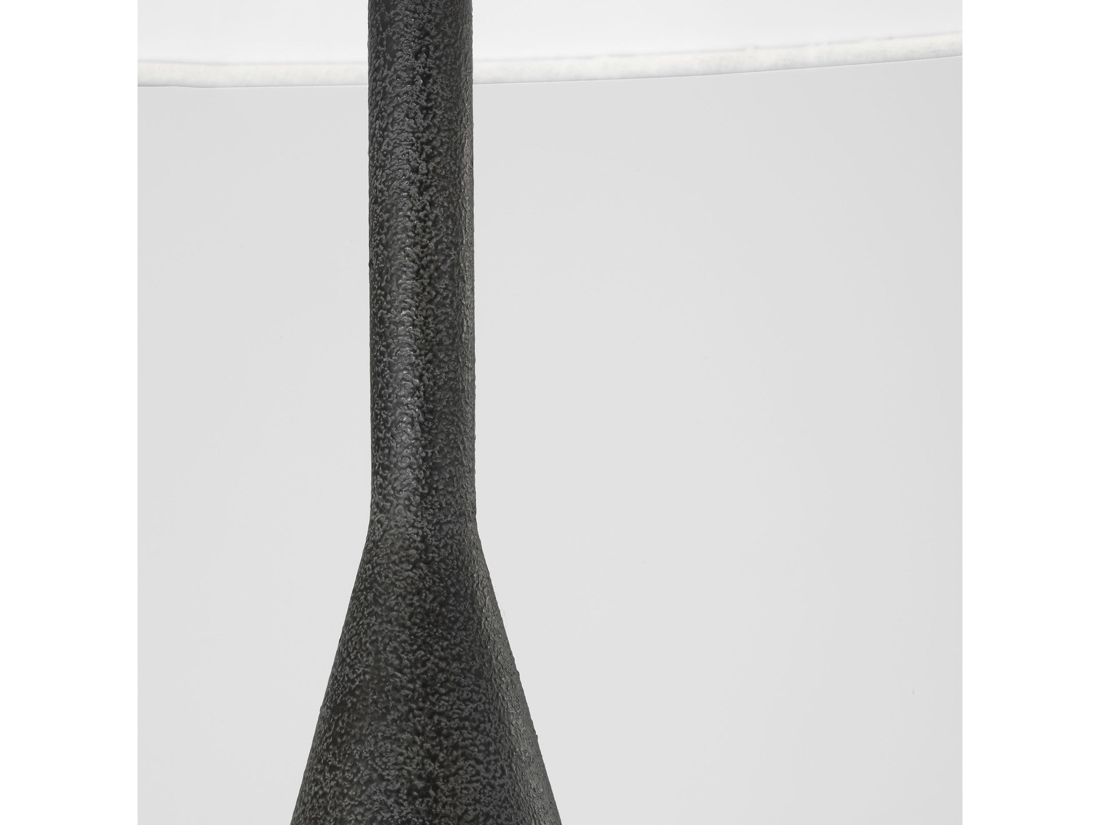 Visual Comfort Studio Brachion Black Pearl White Linen Fabric Buffet Lamp