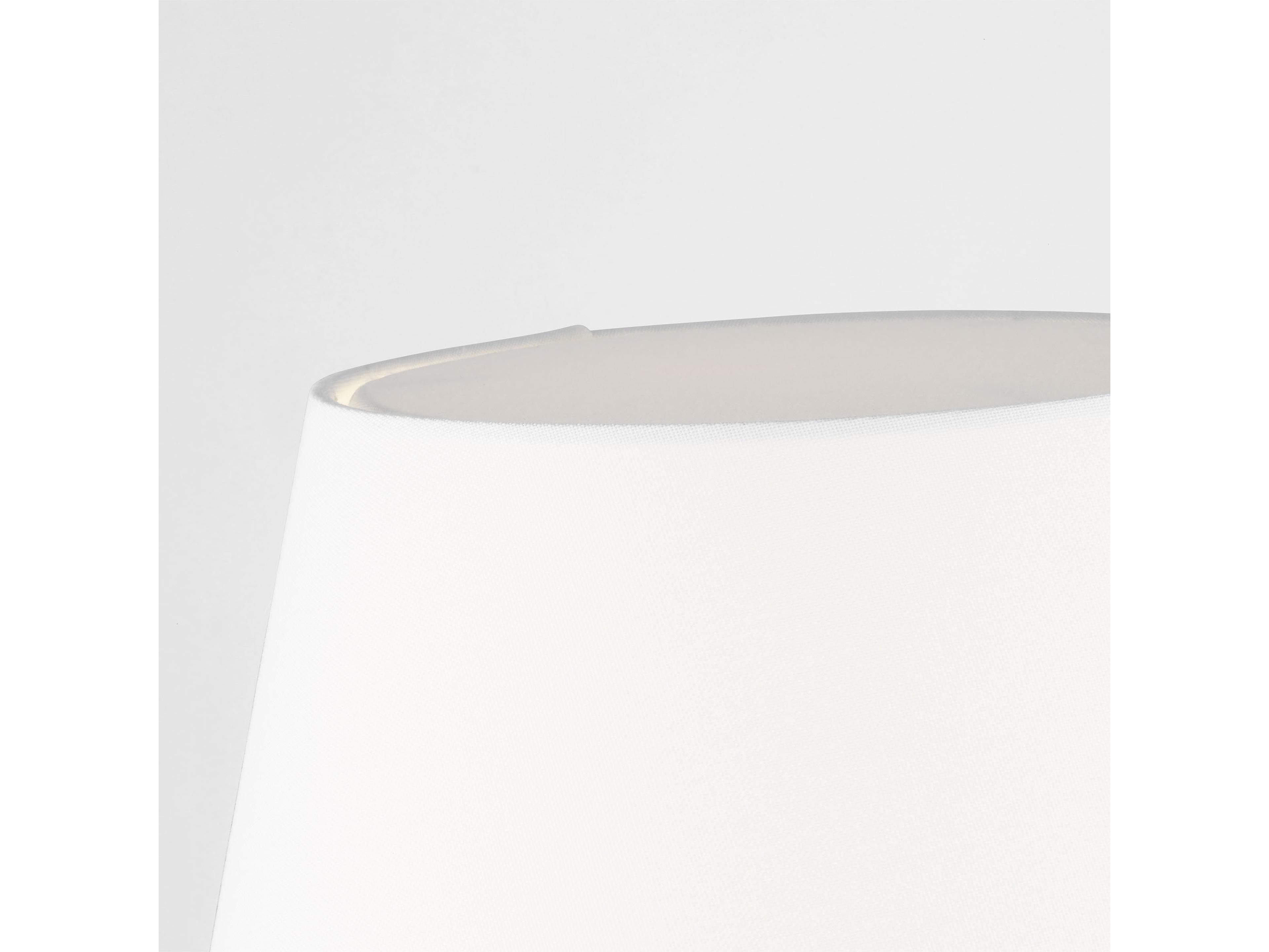 Visual Comfort Studio Blocco Midnight Black White Linen Fabric Table Lamp