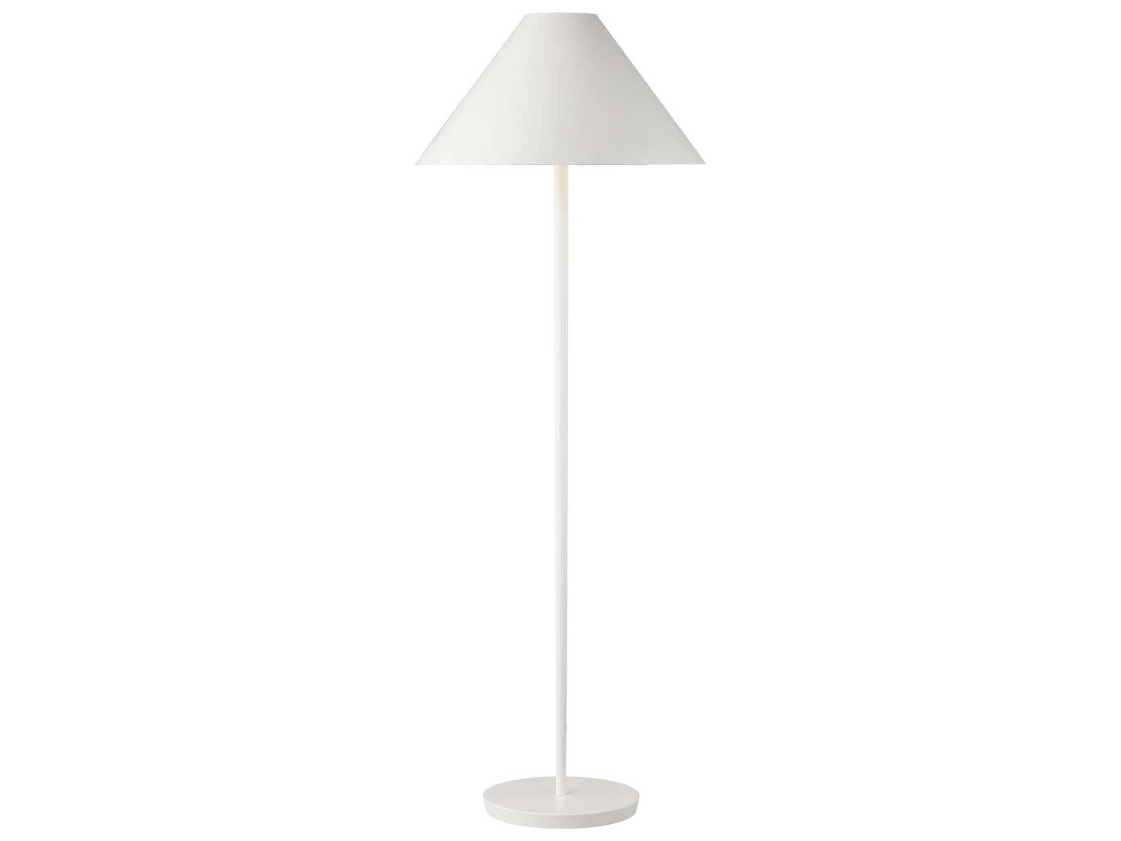 Visual Comfort Studio Contra Soft Linen Steel White Floor Lamp