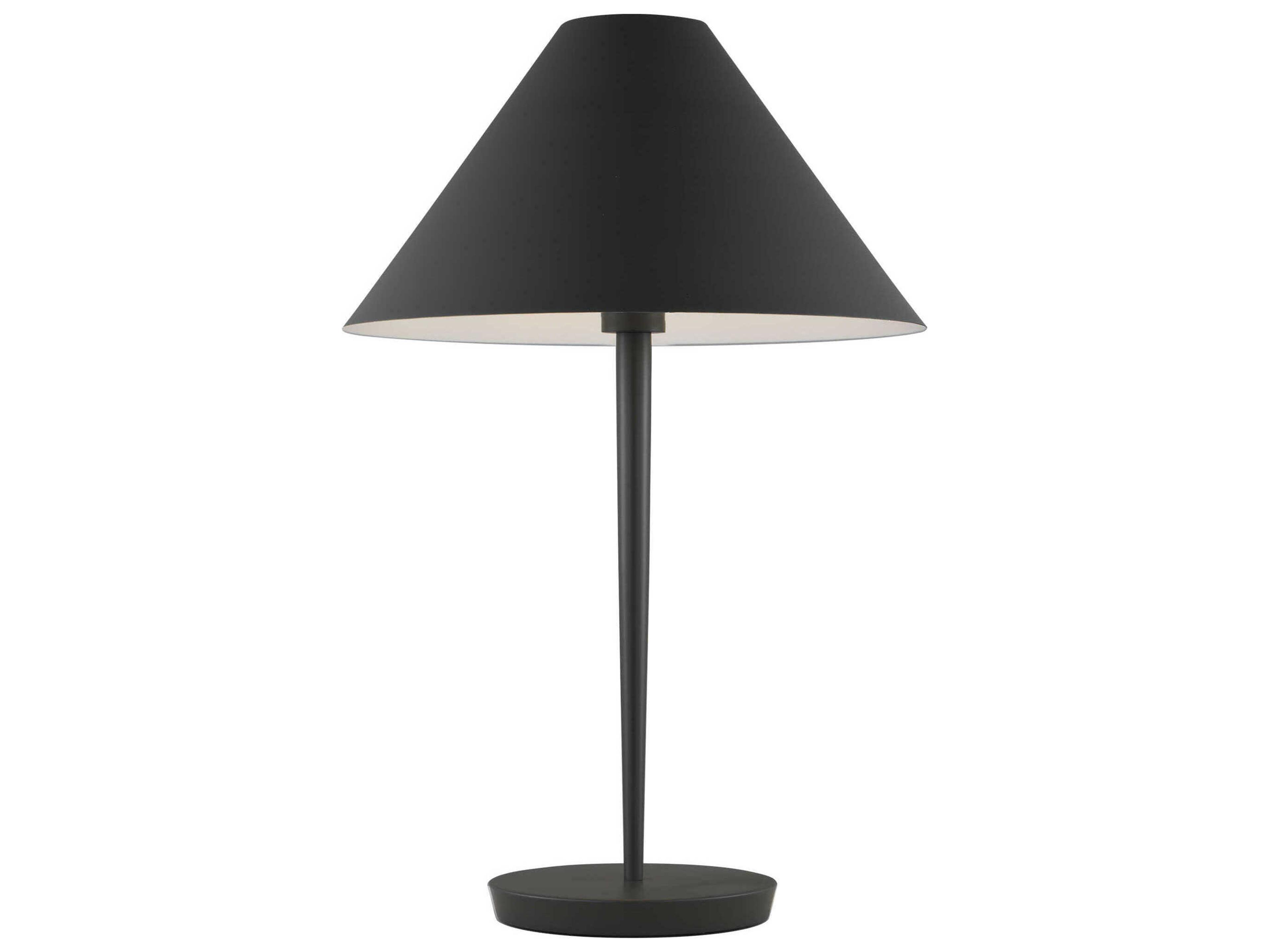 Contra Matte Charcoal Black Steel Table Lamp