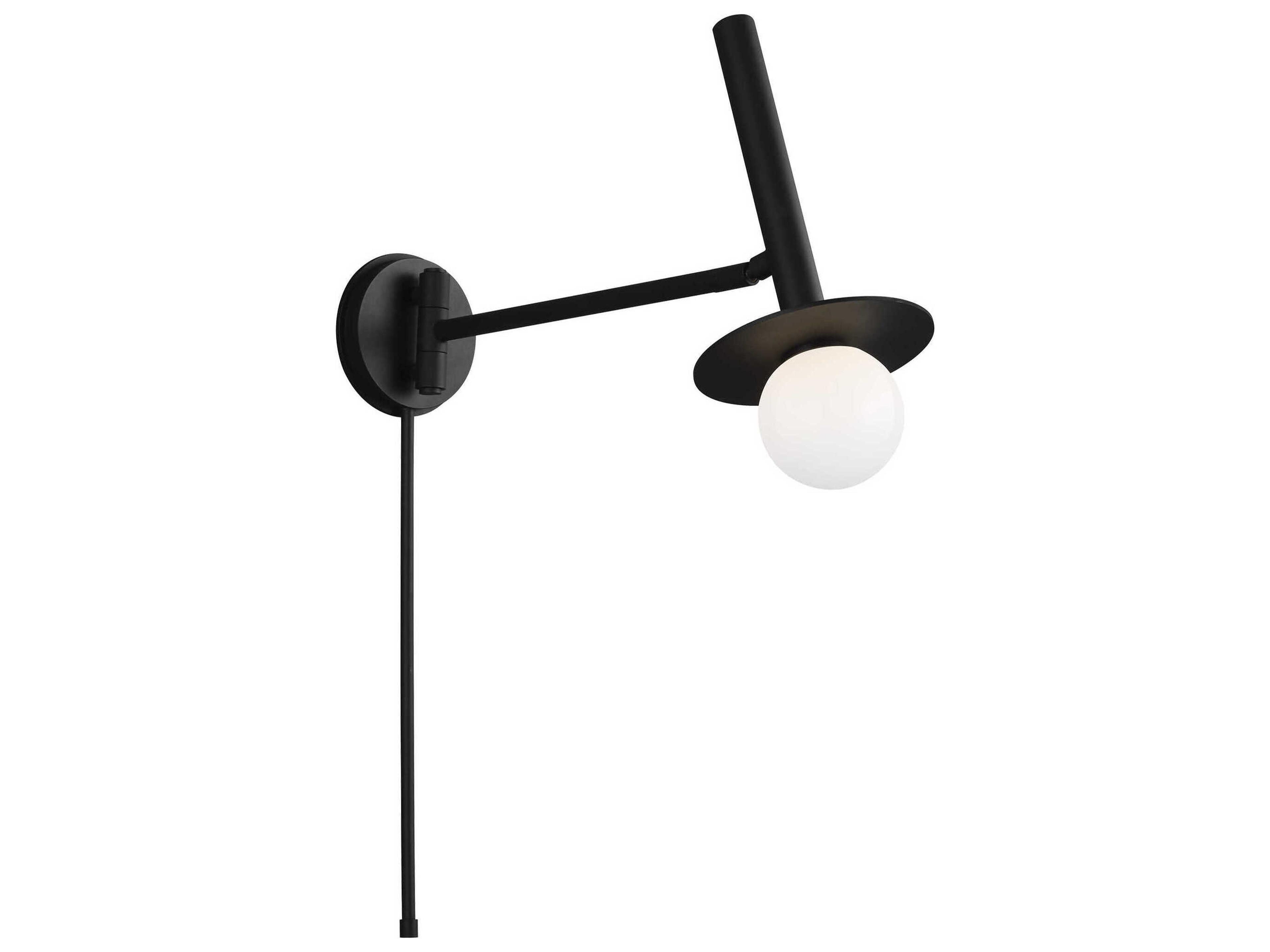 Visual Comfort Studio Nodes 1-Light Midnight Black Swing Wall Sconce